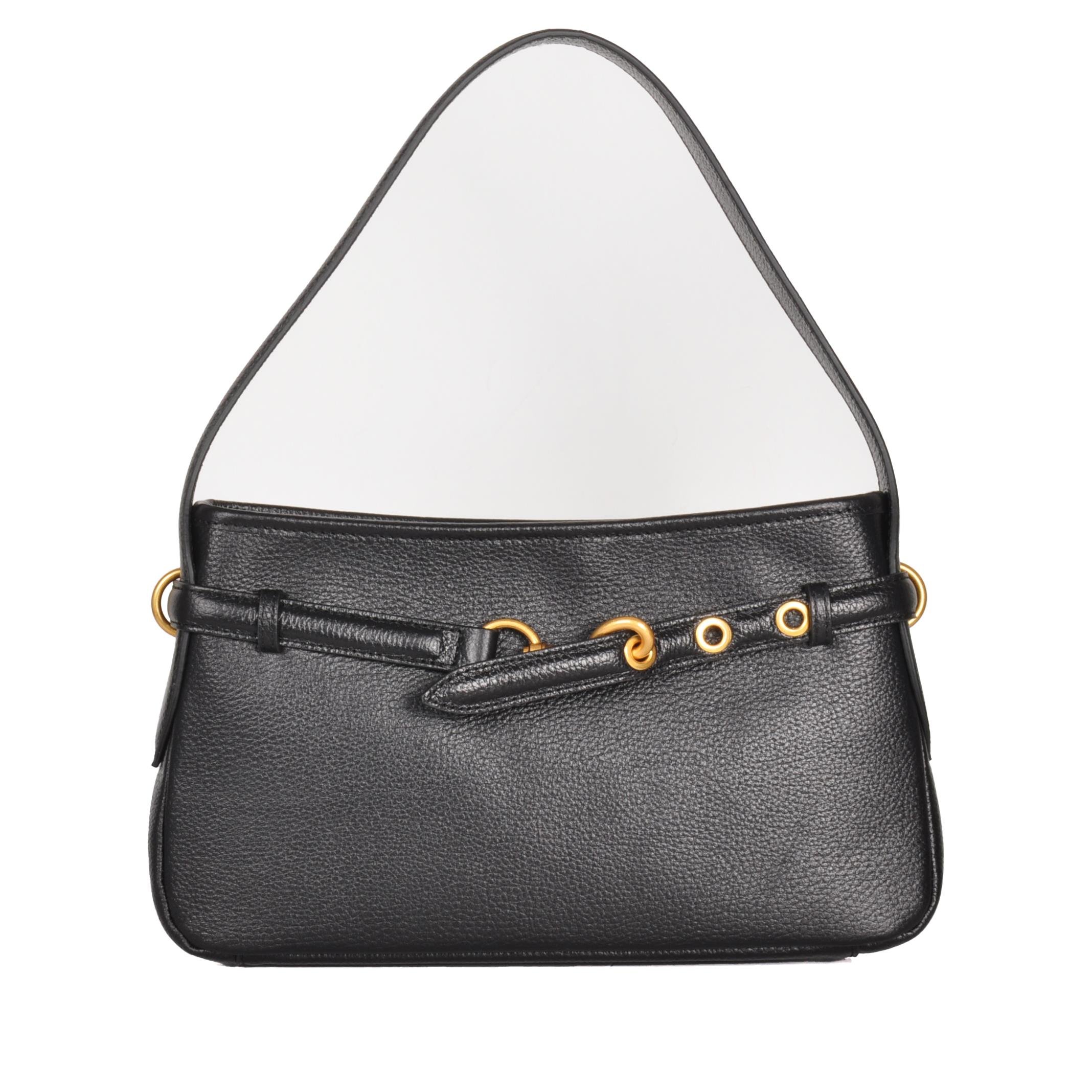 Kadın Hakiki Deri Kayış Detaylı Çanta