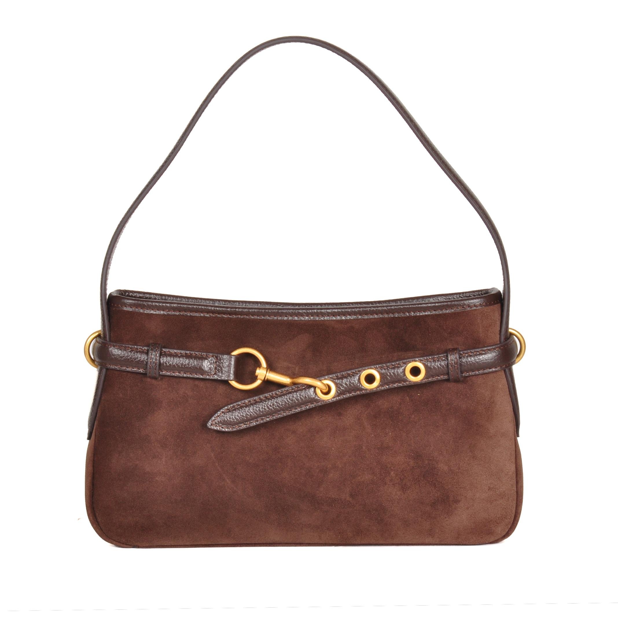 Kadın Hakiki Deri Kayış Detaylı Çanta