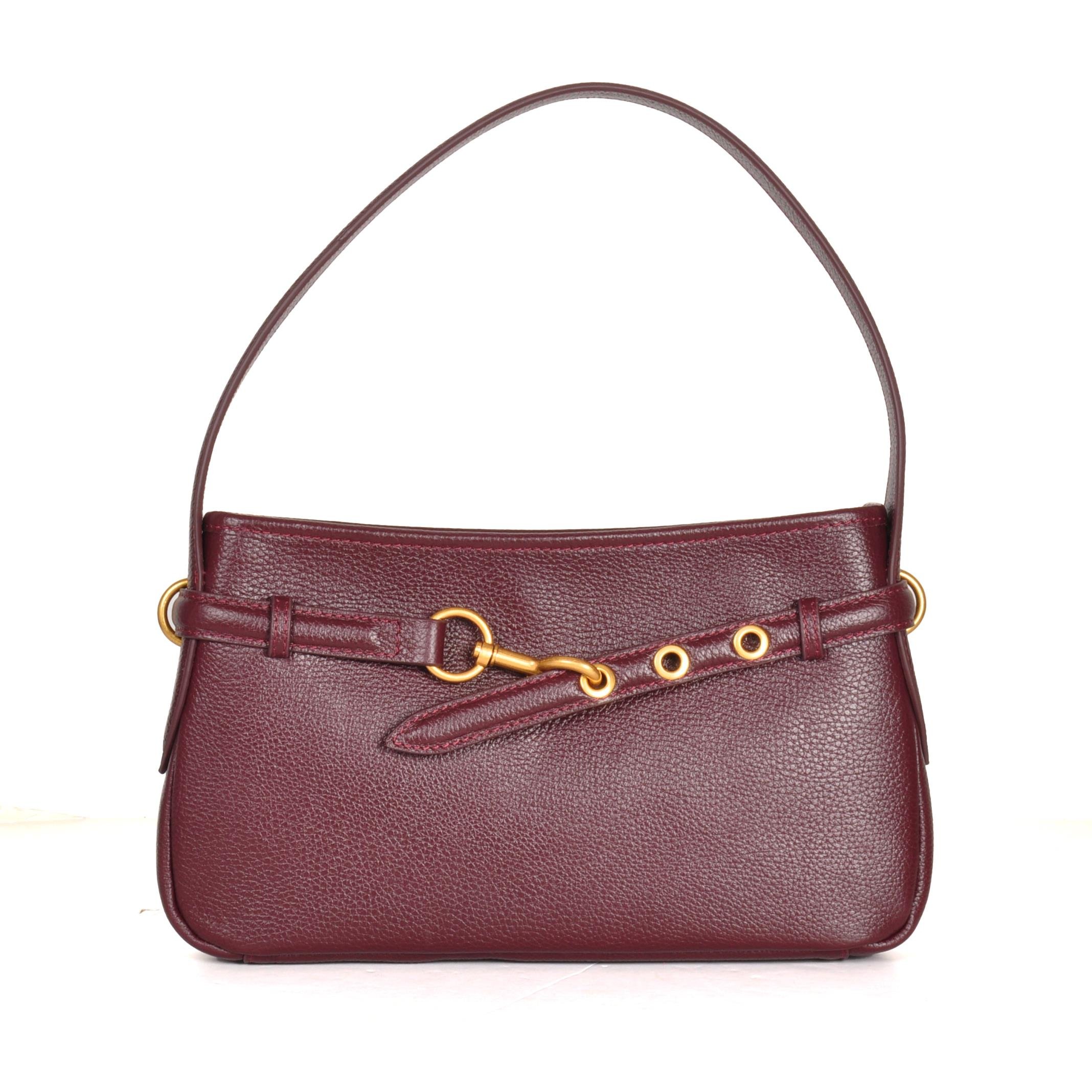 Kadın Hakiki Deri Kayış Detaylı Çanta