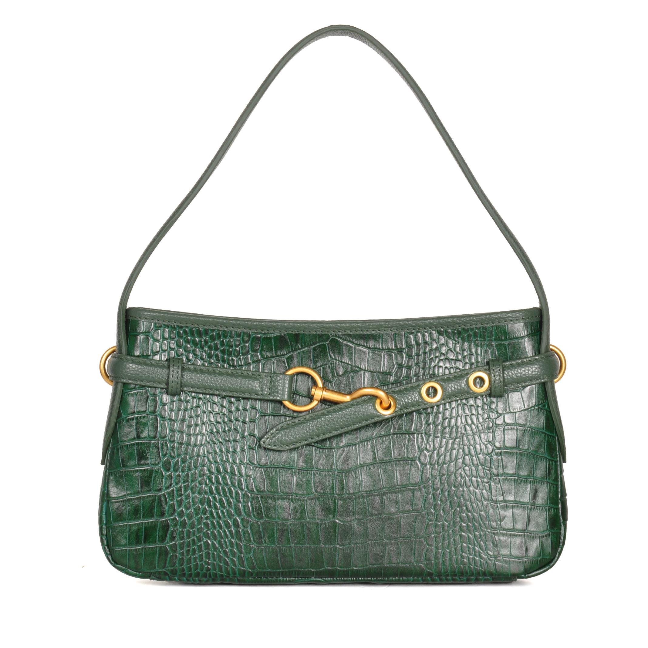 Kadın Hakiki Deri Kayış Detaylı Çanta