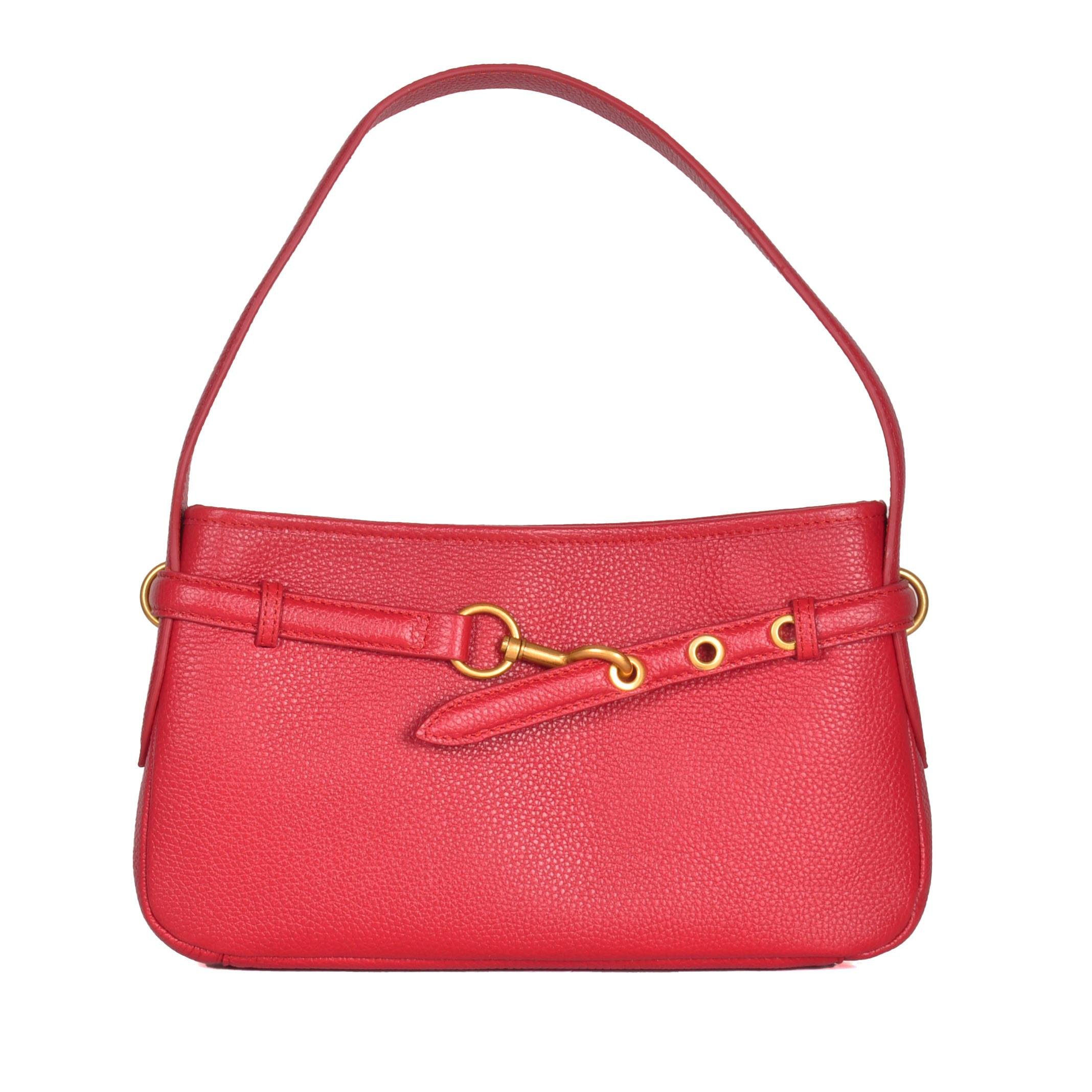 Kadın Hakiki Deri Kayış Detaylı Çanta