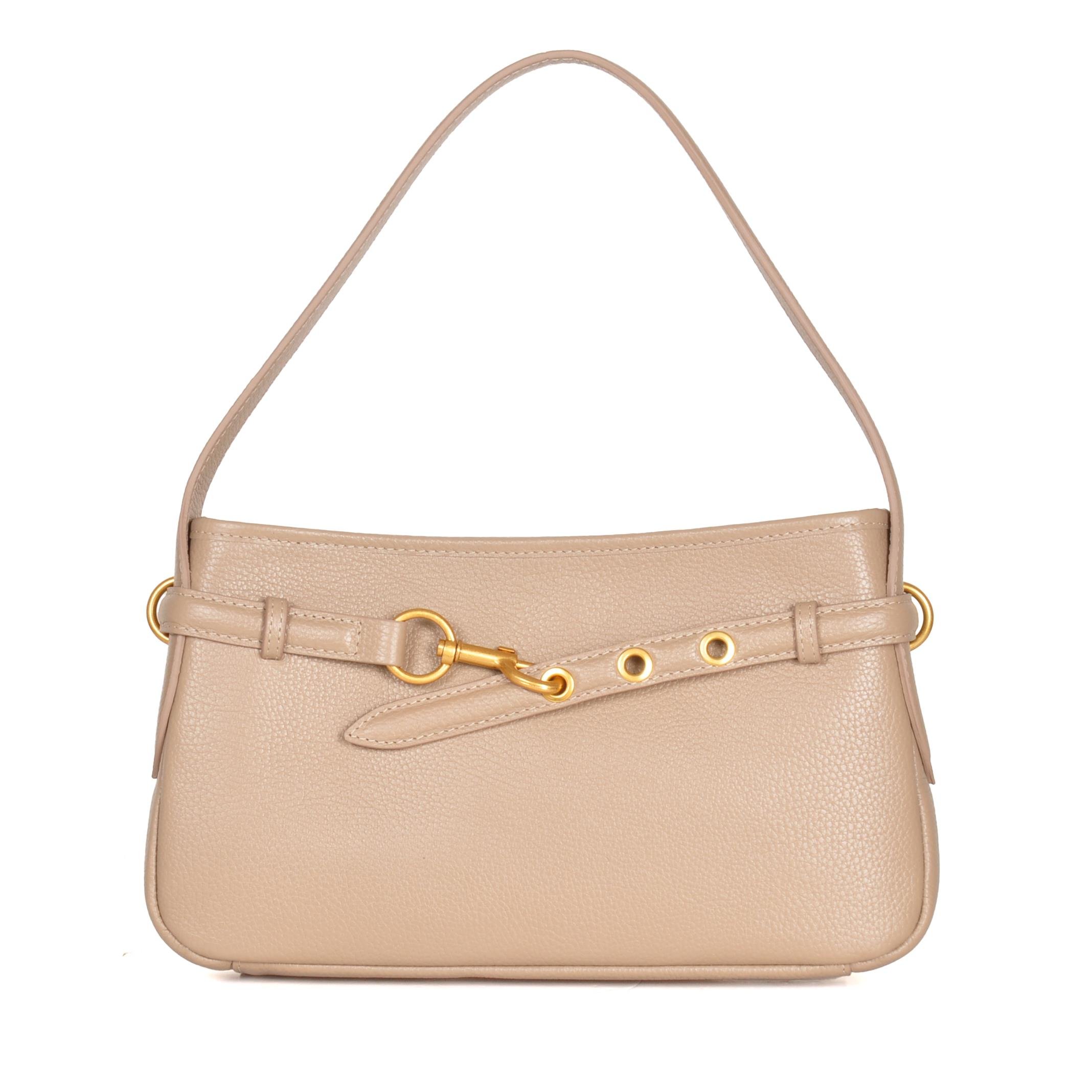 Kadın Hakiki Deri Kayış Detaylı Çanta