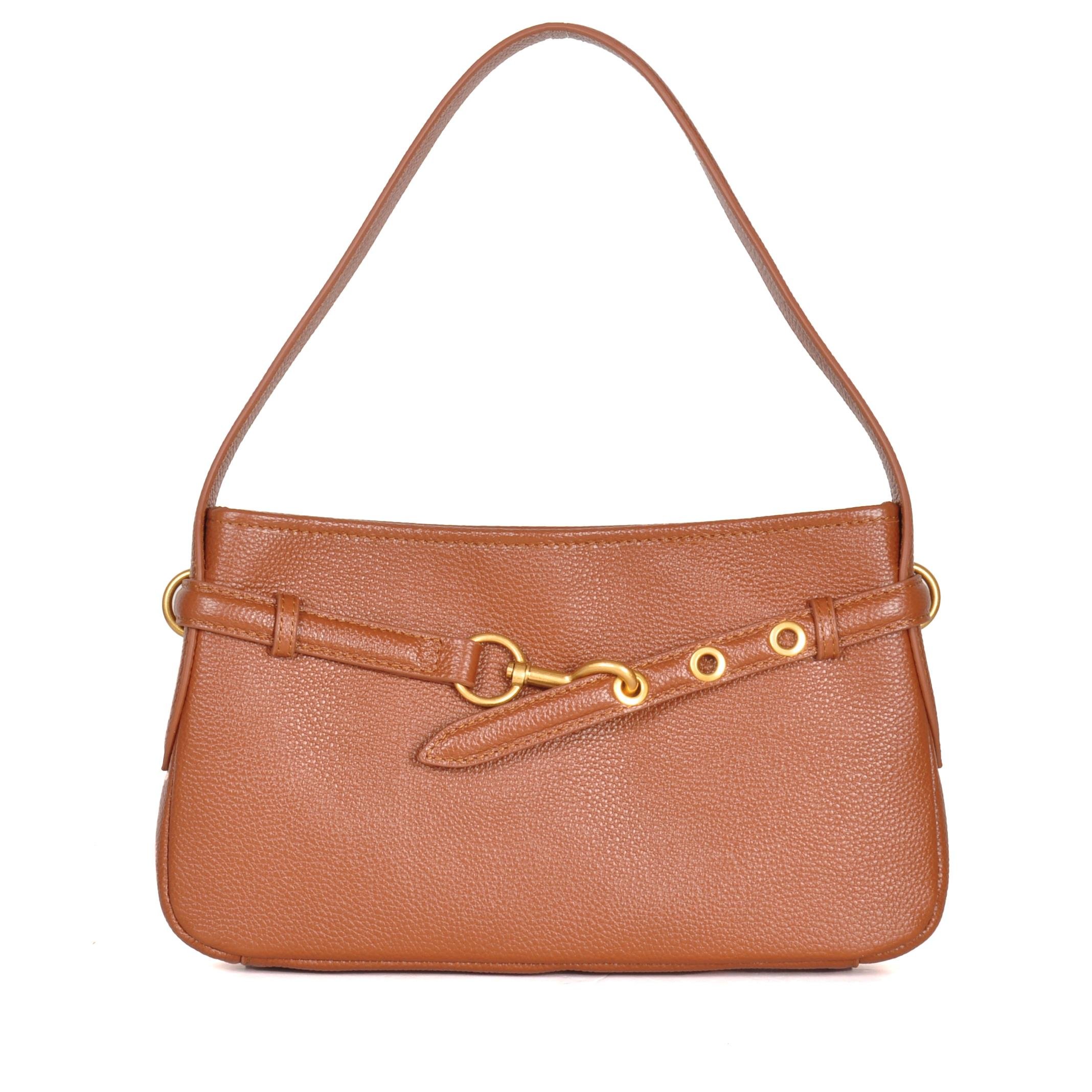 Kadın Hakiki Deri Kayış Detaylı Çanta