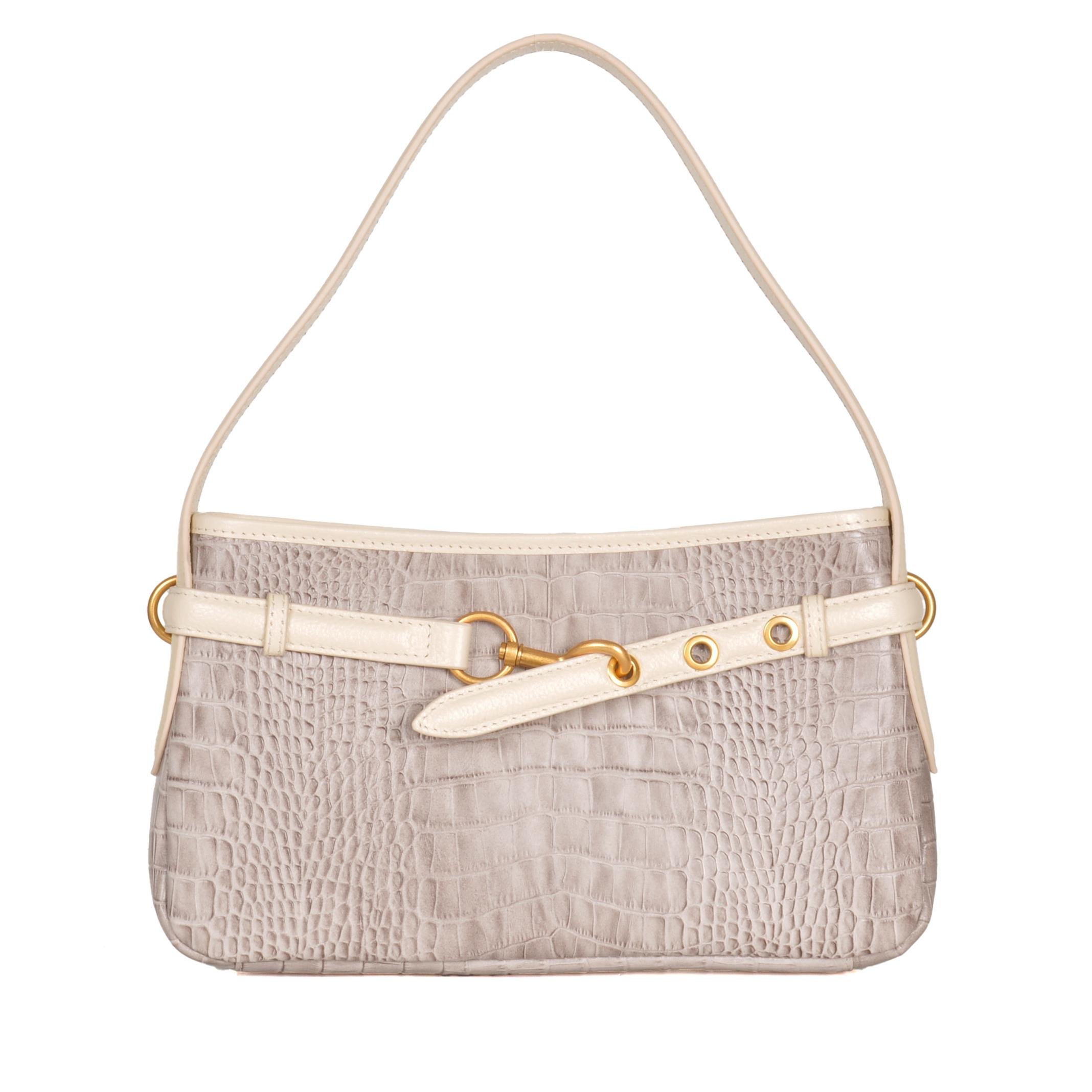 Kadın Hakiki Deri Kayış Detaylı Çanta