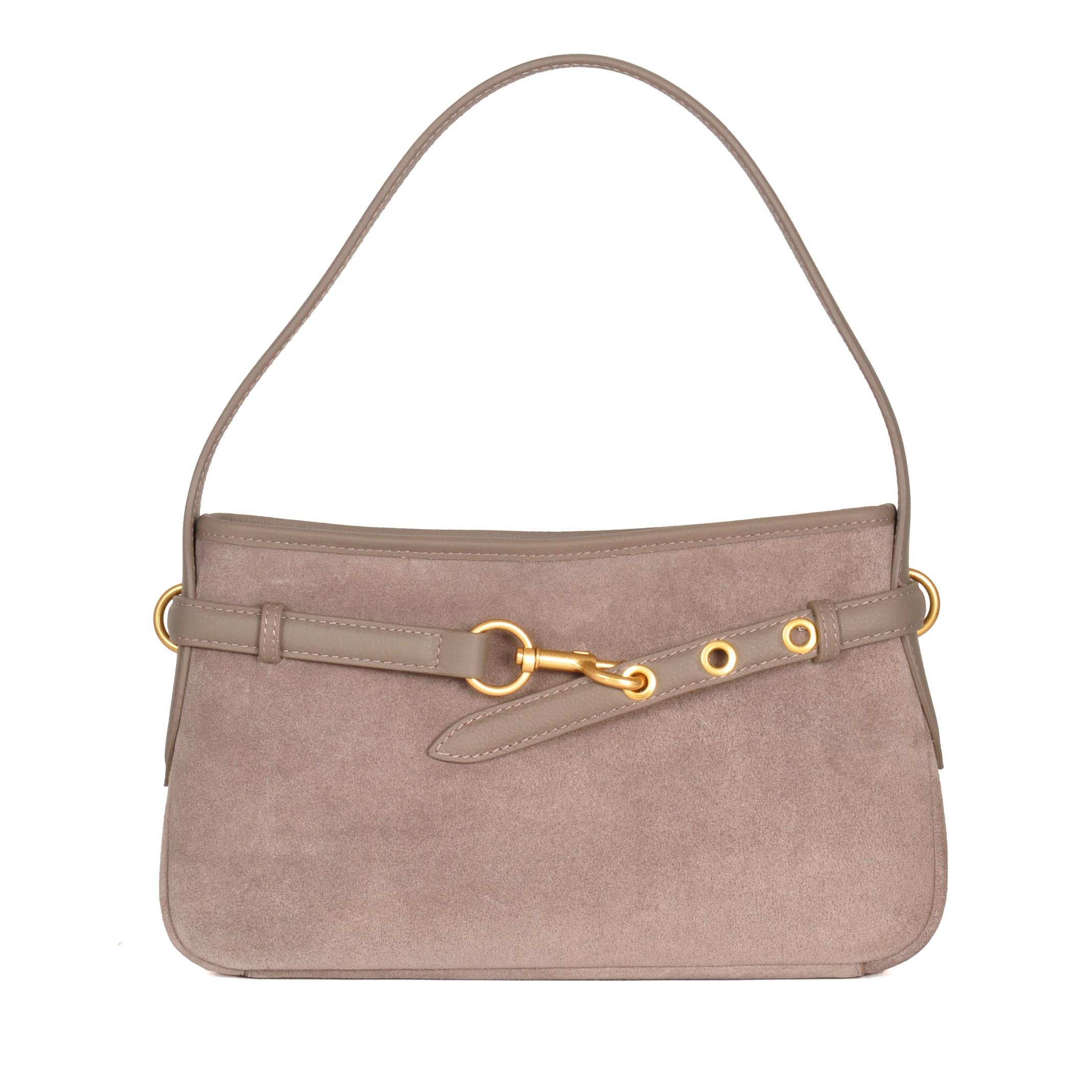 Kadın Hakiki Deri Kayış Detaylı Çanta