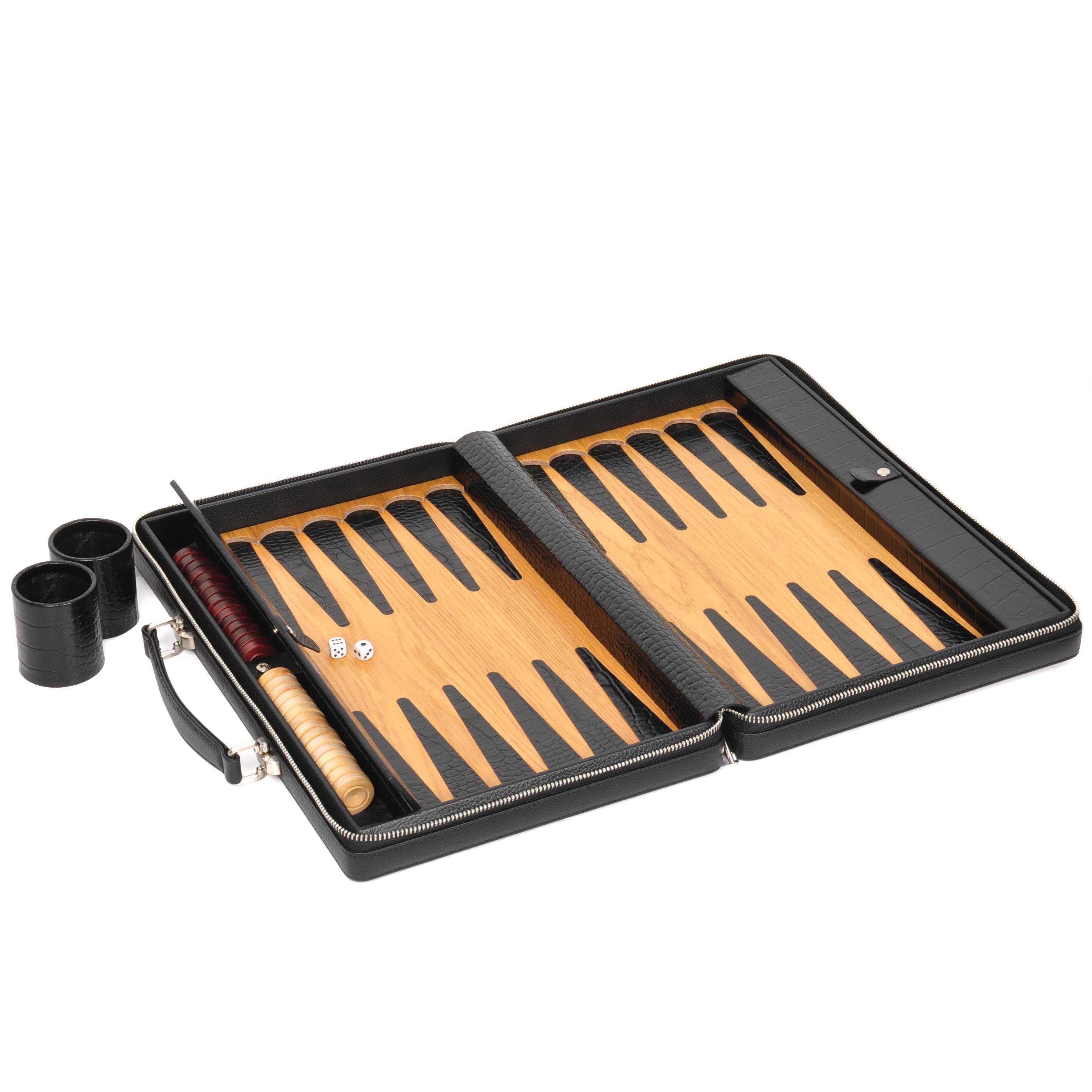 Lüks Hakiki Deri Kaplama Tavla Takımı 6182