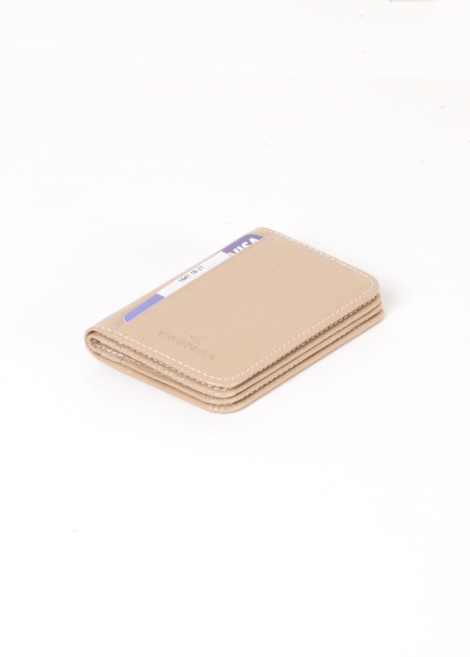 Kadın Camel Hakiki Deri Kartlık