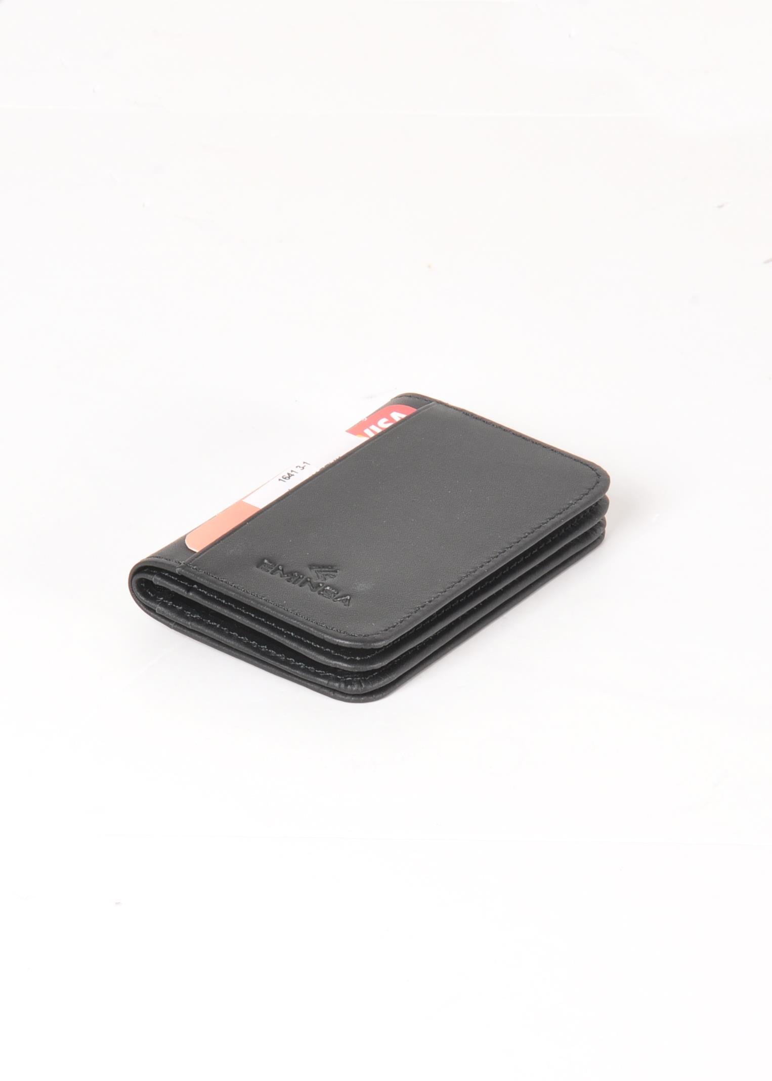 Kadın Siyah Düz Hakiki Deri Kartlık
