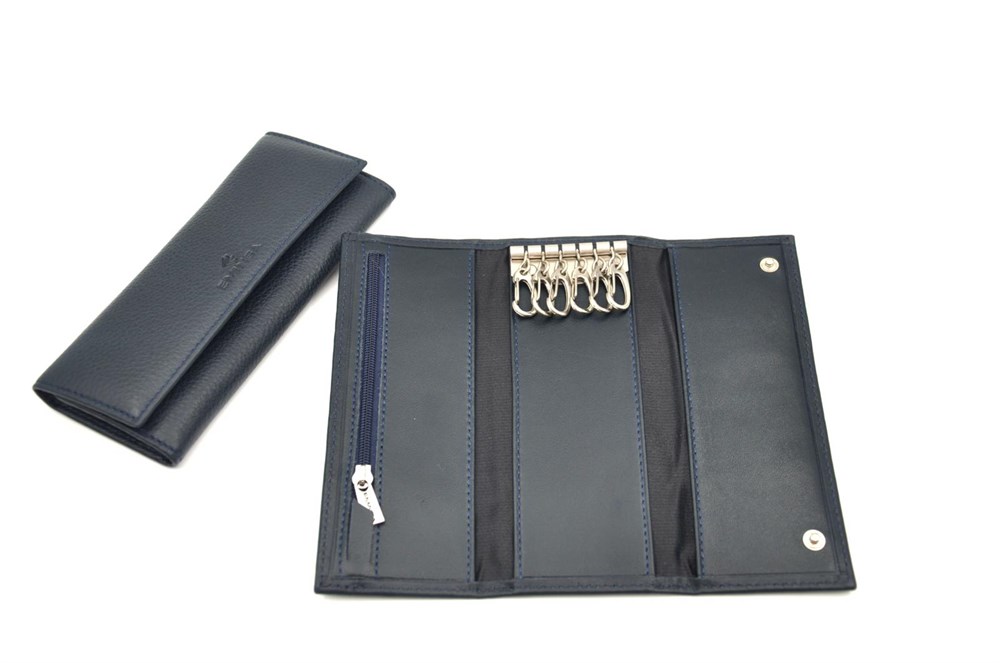 Lacivert Deri Erkek Anahtarlık