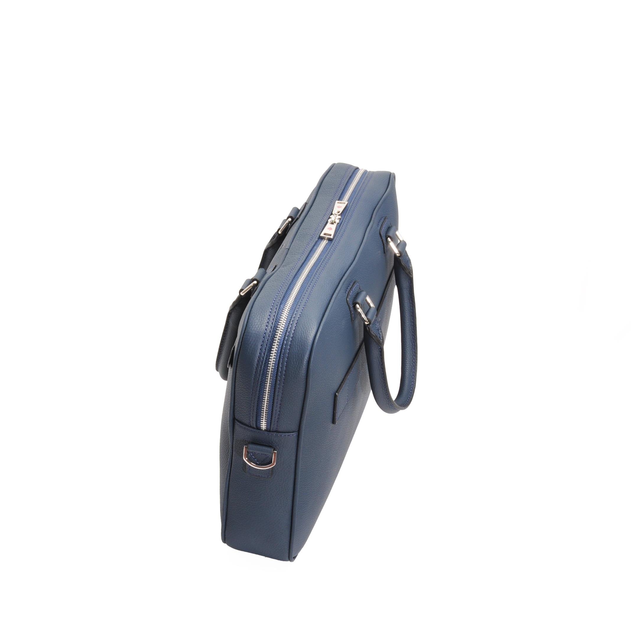 Lacivert Hakiki Deri Evrak Çantası