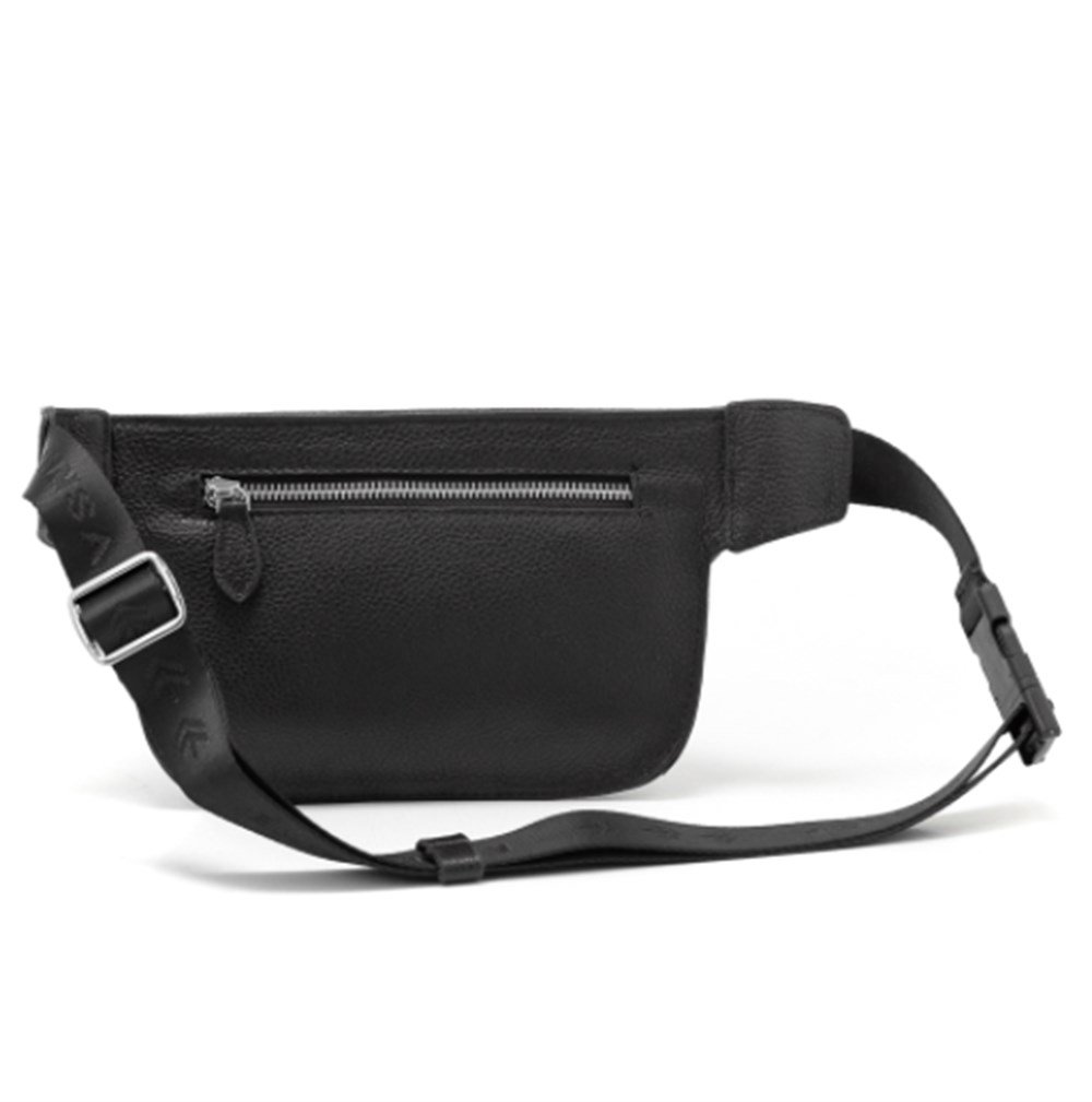 Siyah Deri Çapraz Omuz Çantası