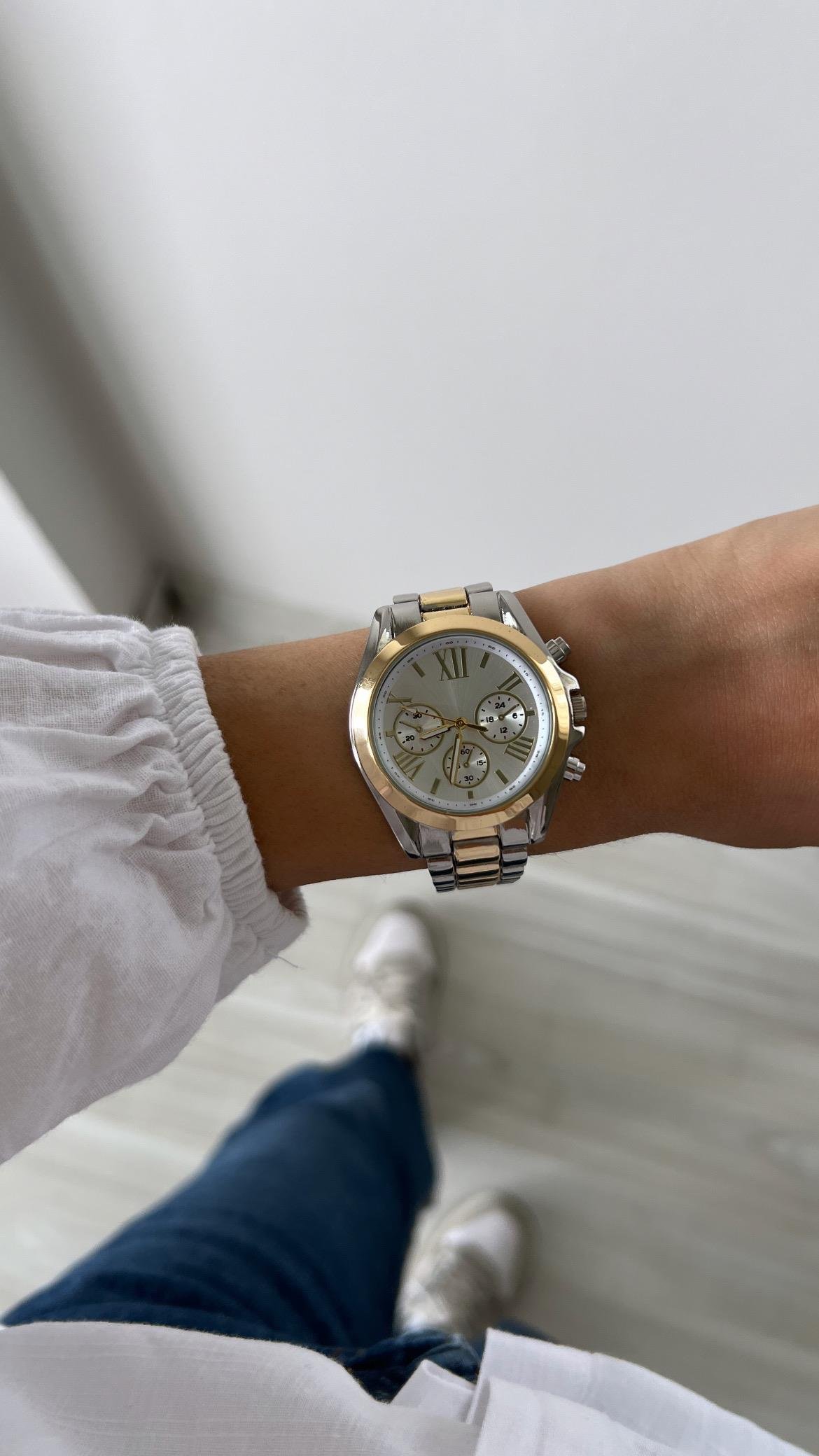 Casual Gold-Gümüş Kordon Bayan Saat