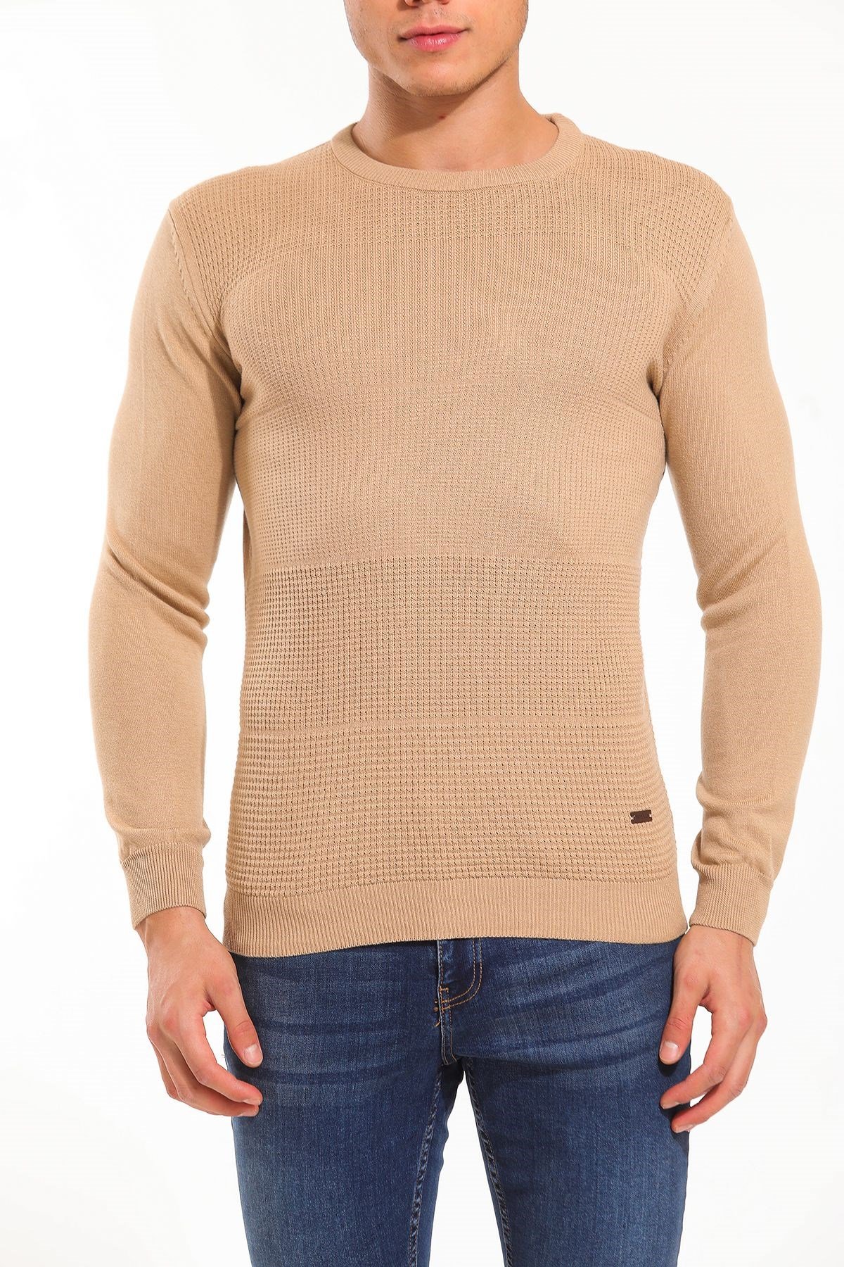 Bisiklet Yaka Kazak Camel (5064)