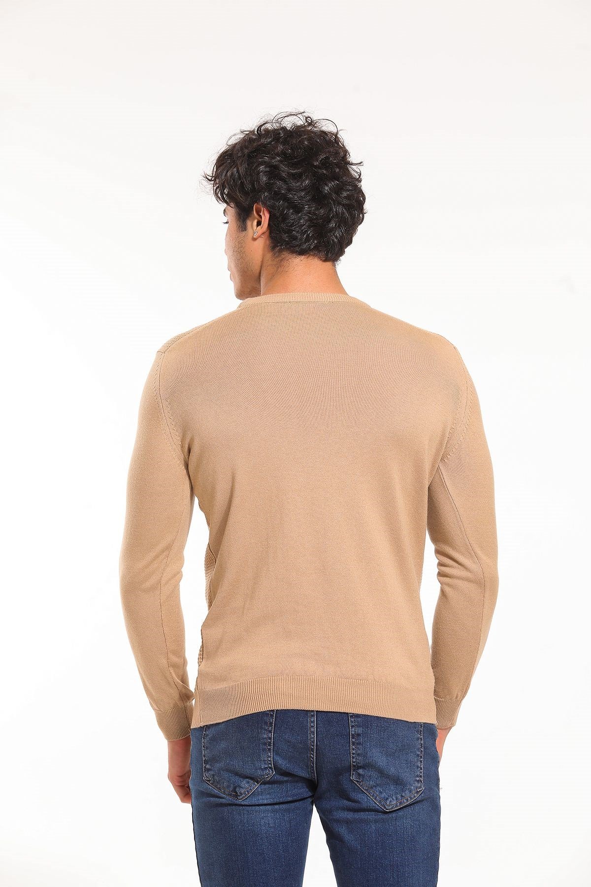 Bisiklet Yaka Kazak Camel (5064)