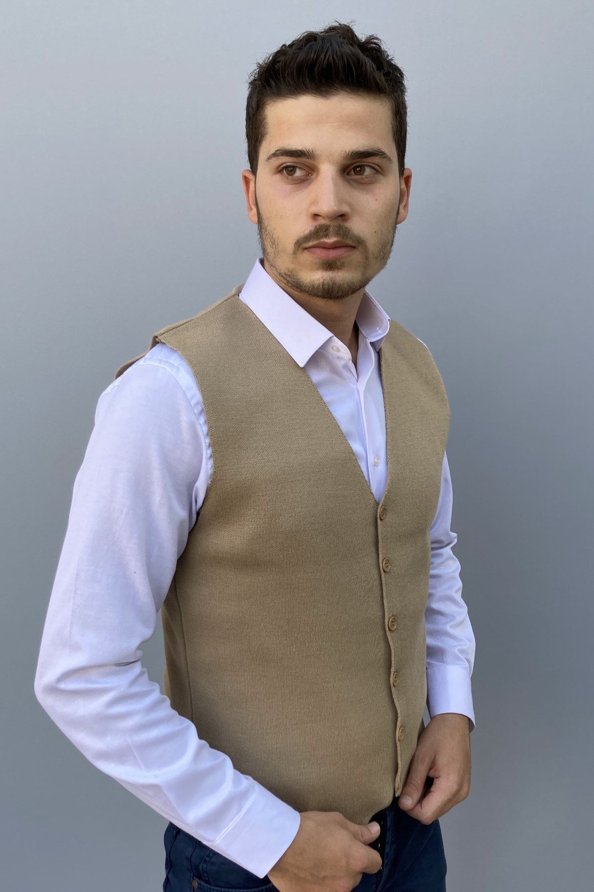 CEPKEN YELEKSoylu TrikoSYL3101CCMLXLSoylu Düz Cepken Yelek Camel (3101C)