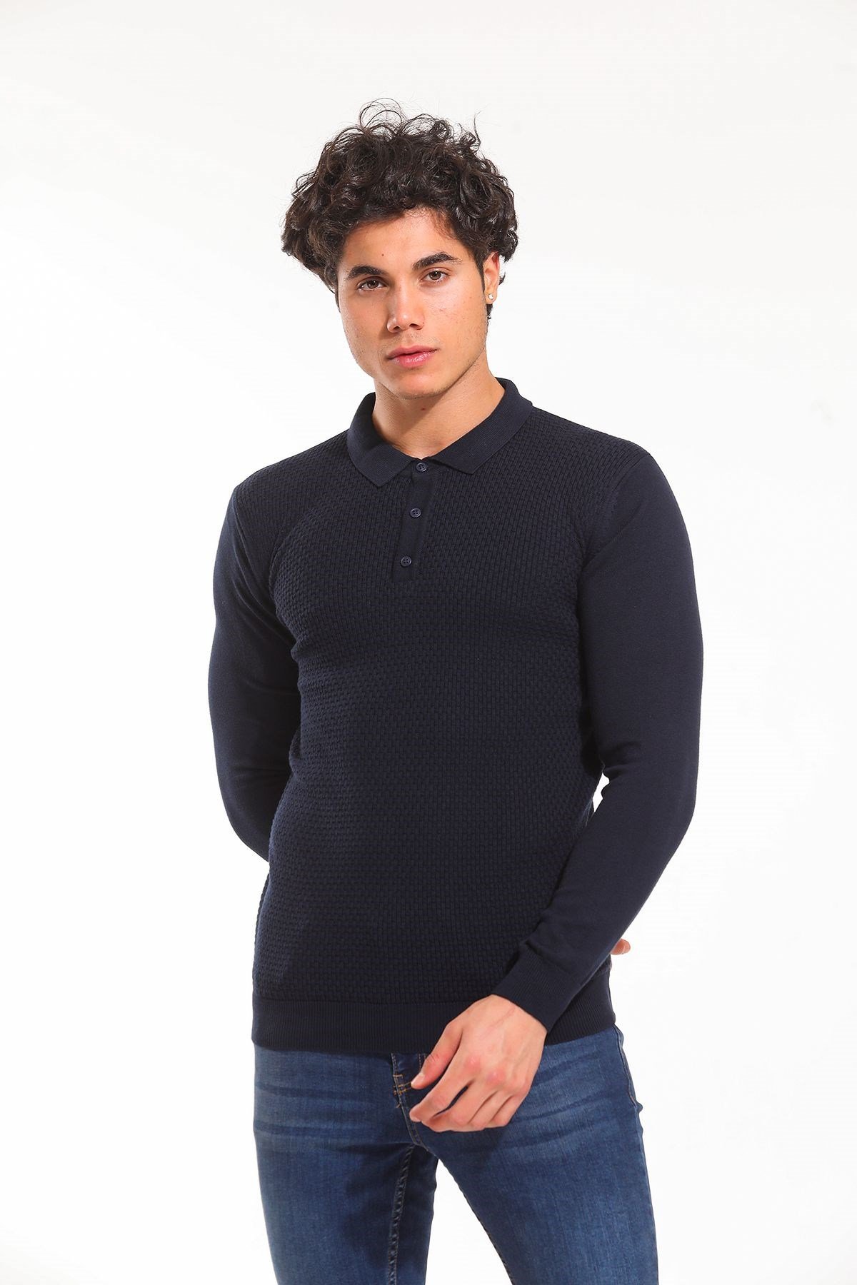 Polo Yaka Kazak Lacivert (5065)
