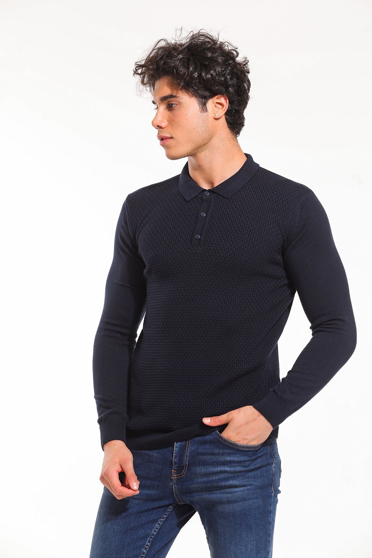 Polo Yaka Kazak Lacivert (5065)