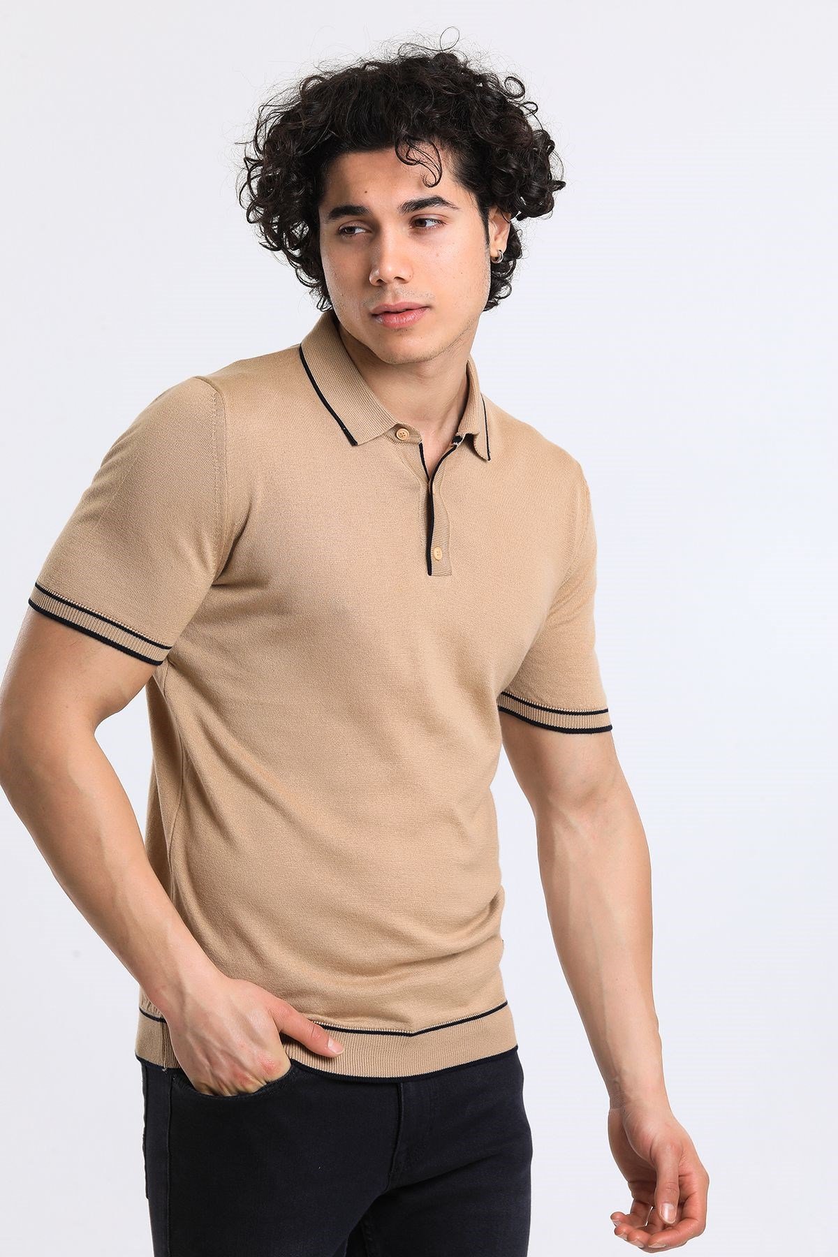 Soylu Trend  I soylutrend.comT-SHİRTSoylu Trend2002CAMELErkek Polo Yaka Triko T-Shirt Pamuklu Camel (2002)
