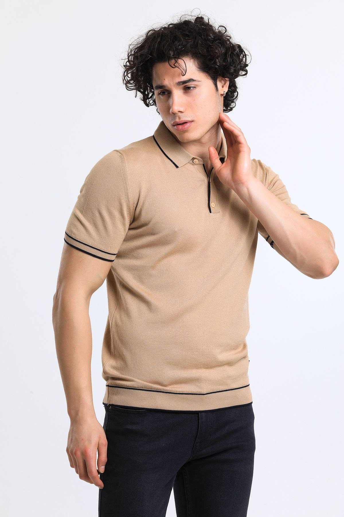 Soylu Trend  I soylutrend.comT-SHİRTSoylu Trend2002CAMELErkek Polo Yaka Triko T-Shirt Pamuklu Camel (2002)