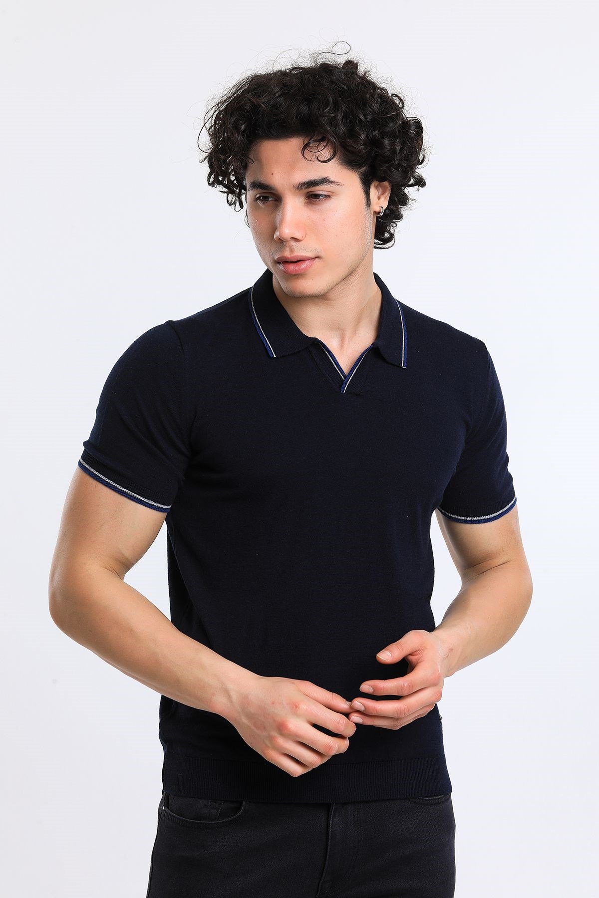 Soylu Trend  I soylutrend.comT-SHİRTSoylu Trend2001LACİVERTErkek Polo Yaka Triko T-Shirt Pamuklu Lacivert (2001)