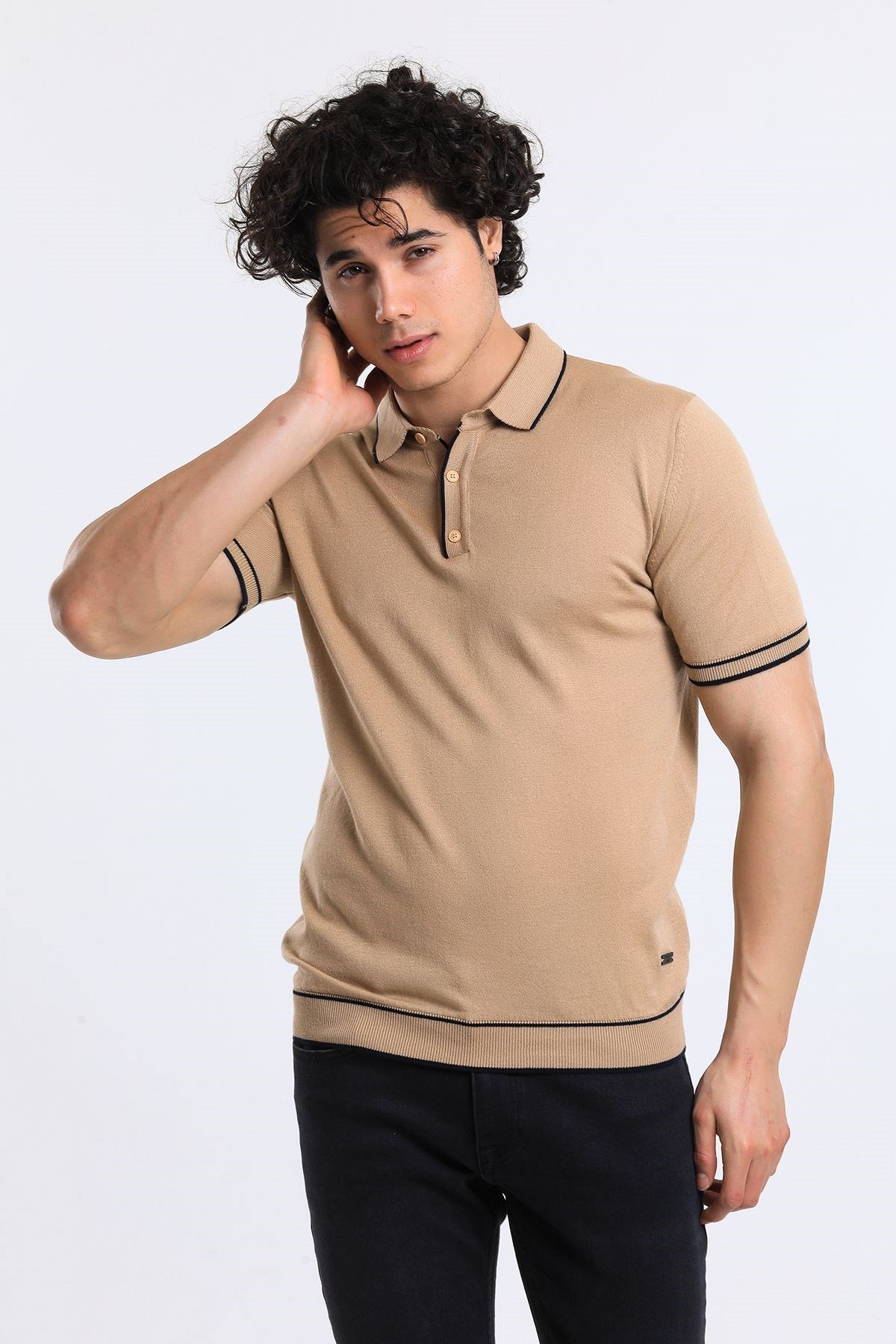 Soylu Trend  I soylutrend.comT-SHİRTSoylu Trend2002CAMELErkek Polo Yaka Triko T-Shirt Pamuklu Camel (2002)