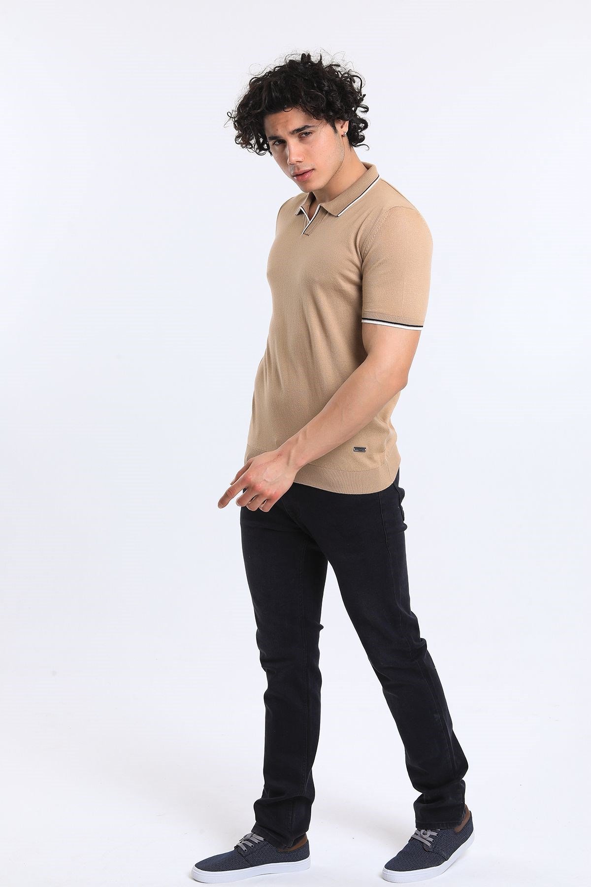 Soylu Trend  I soylutrend.comT-SHİRTSoylu Trend2001CAMELErkek Polo Yaka Triko T-Shirt Pamuklu Camel (2001)