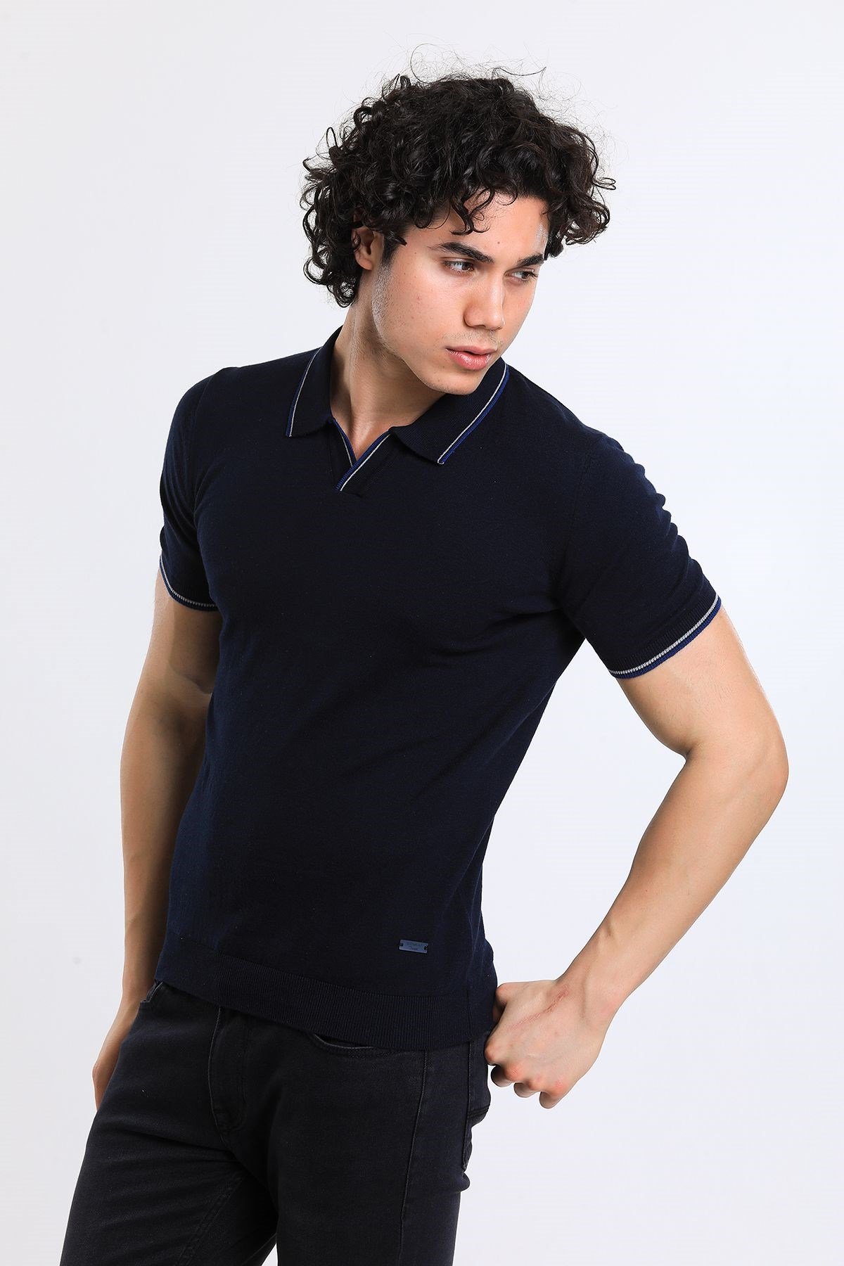 Soylu Trend  I soylutrend.comT-SHİRTSoylu Trend2001LACİVERTErkek Polo Yaka Triko T-Shirt Pamuklu Lacivert (2001)