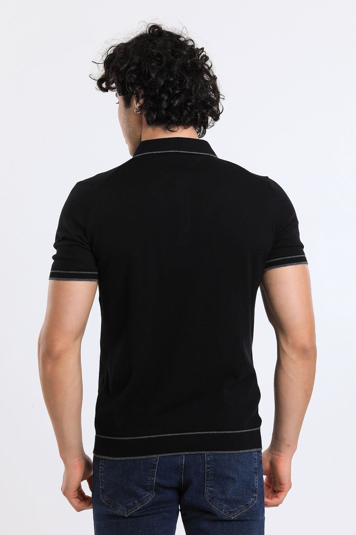 Soylu Trend  I soylutrend.comT-SHİRTSoylu Trend2002SİYAHErkek Polo Yaka Triko T-Shirt Pamuklu Siyah (2002)