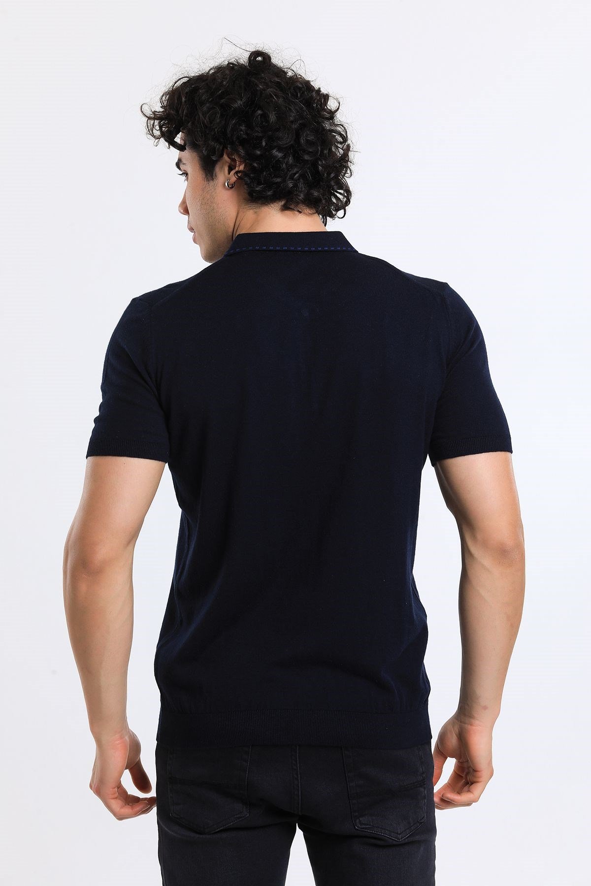 Soylu Trend  I soylutrend.comT-SHİRTSoylu Trend2003LACİVERTErkek Fermuarlı Polo Yaka Triko T-Shirt Pamuklu Lacivert (2003)