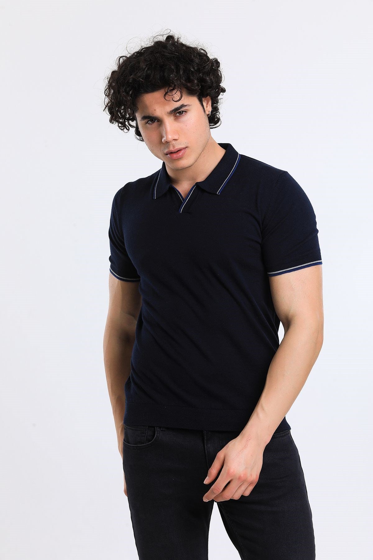 Soylu Trend  I soylutrend.comT-SHİRTSoylu Trend2001LACİVERTErkek Polo Yaka Triko T-Shirt Pamuklu Lacivert (2001)