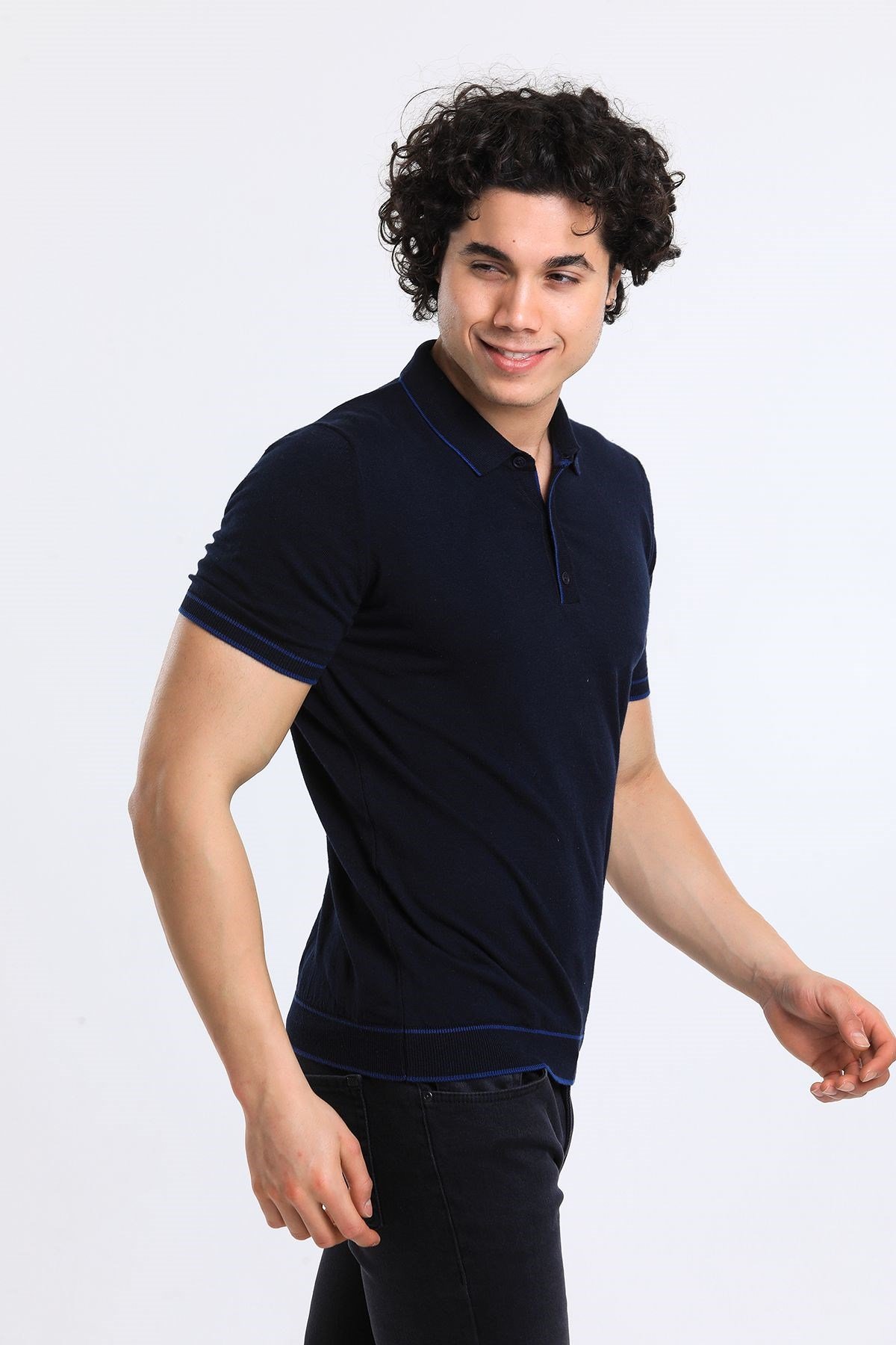 Soylu Trend  I soylutrend.comT-SHİRTSoylu Trend2002LACİVERTErkek Polo Yaka Triko T-Shirt Pamuklu Lacivert (2002)