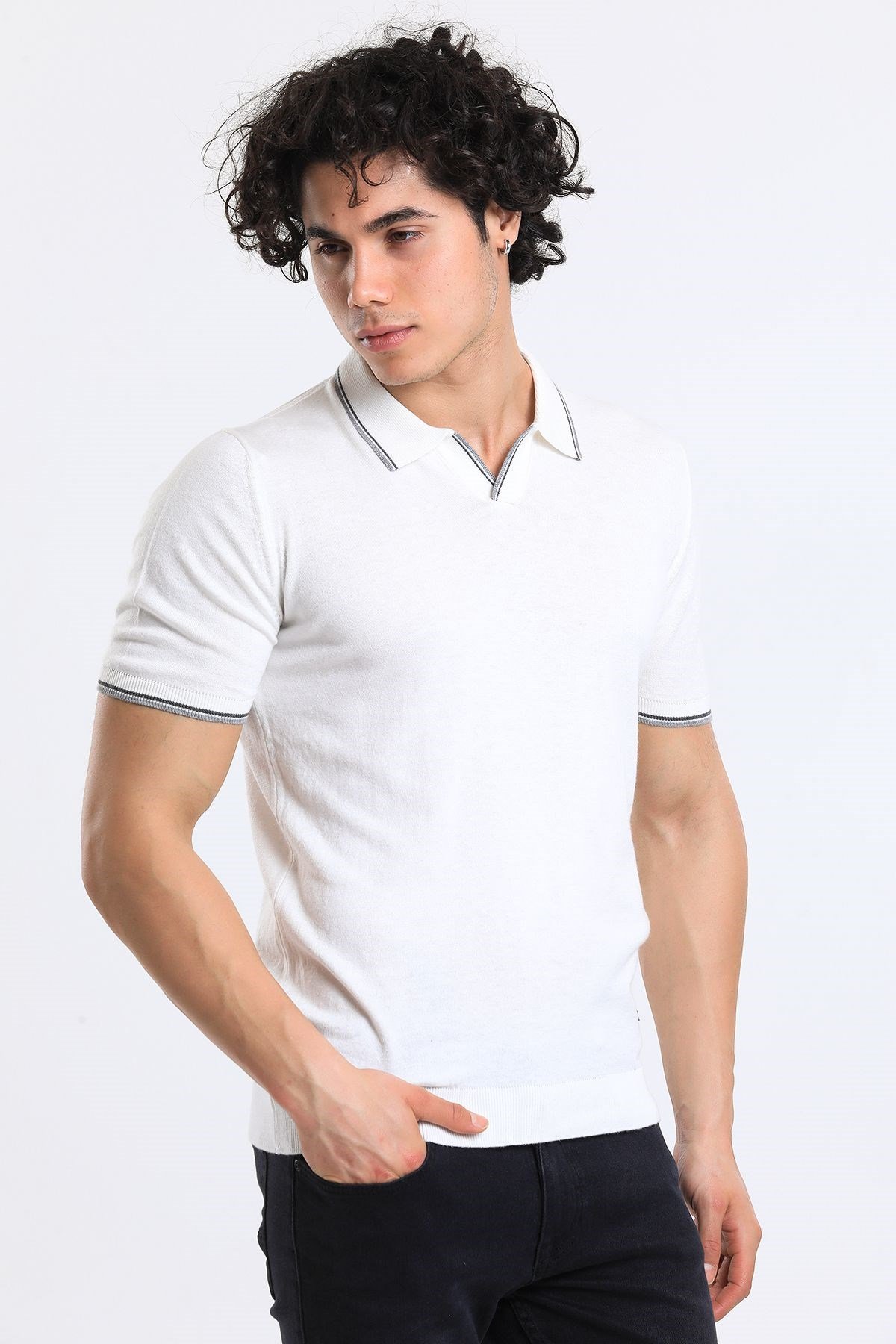 Soylu Trend  I soylutrend.comT-SHİRTSoylu Trend2001BEYAZErkek Polo Yaka Triko T-Shirt Pamuklu Beyaz (2001)
