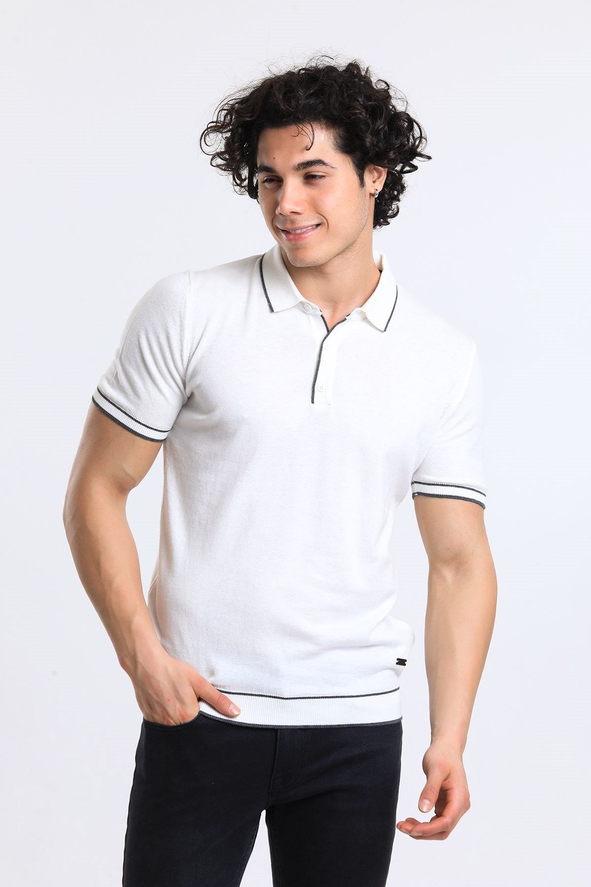 Soylu Trend  I soylutrend.comT-SHİRTSoylu Trend2002BEYAZErkek Polo Yaka Triko T-Shirt Pamuklu Beyaz (2002)