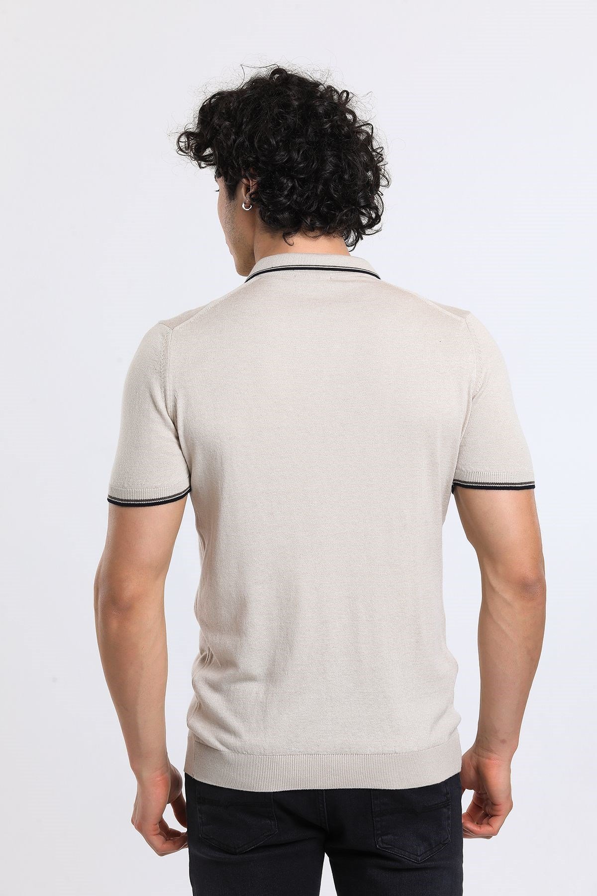 Soylu Trend  I soylutrend.comT-SHİRTSoylu Trend2001TASErkek Polo Yaka Triko T-Shirt Pamuklu Taş (2001)