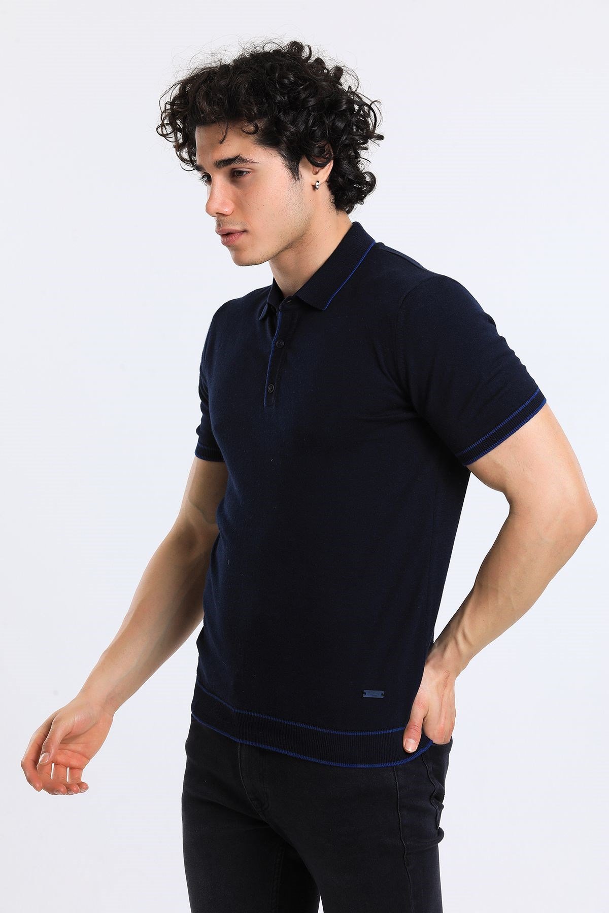 Soylu Trend  I soylutrend.comT-SHİRTSoylu Trend2002LACİVERTErkek Polo Yaka Triko T-Shirt Pamuklu Lacivert (2002)