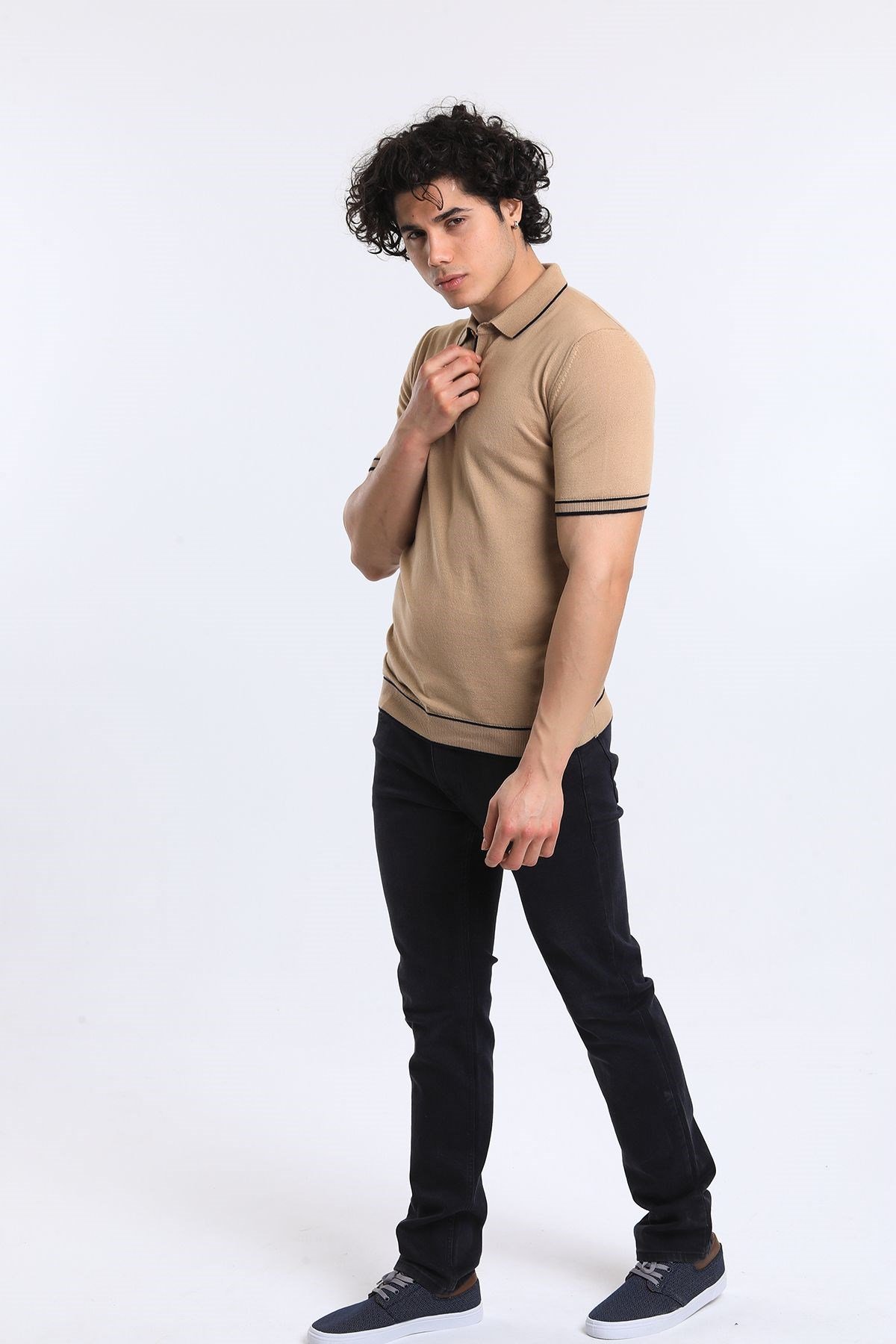 Soylu Trend  I soylutrend.comT-SHİRTSoylu Trend2002CAMELErkek Polo Yaka Triko T-Shirt Pamuklu Camel (2002)
