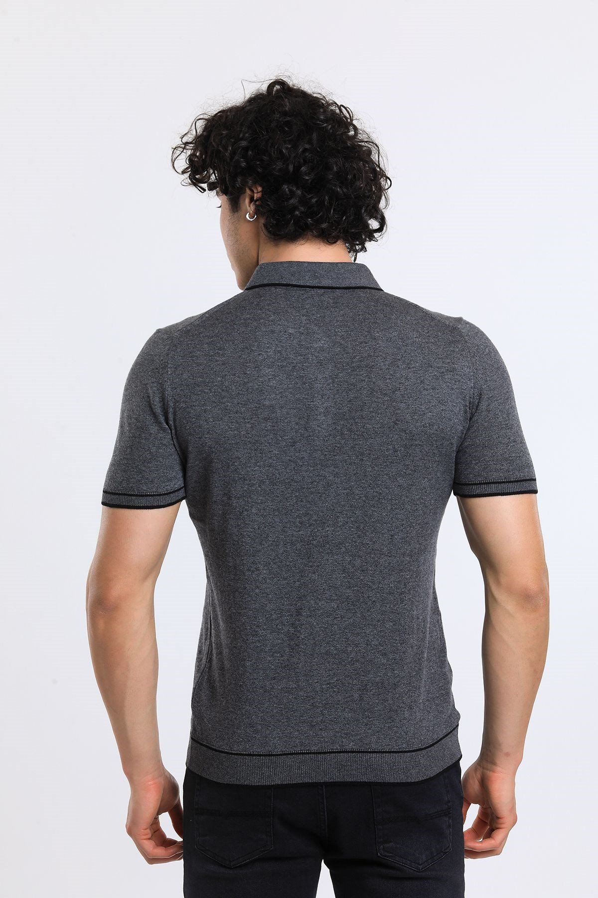 Soylu Trend  I soylutrend.comT-SHİRTSoylu Trend2002GRİErkek Polo Yaka Triko T-Shirt Pamuklu Gri (2002)
