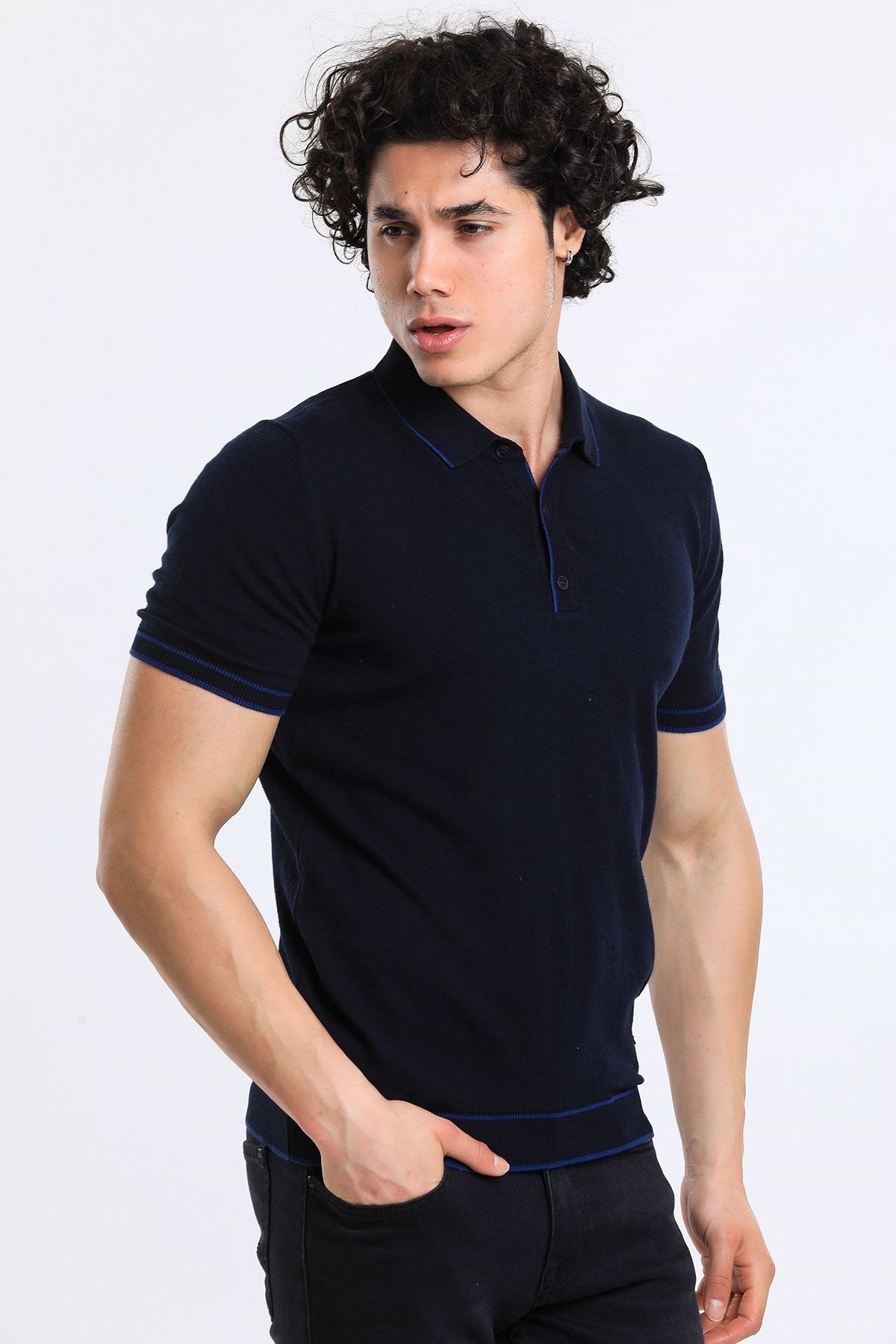 Soylu Trend  I soylutrend.comT-SHİRTSoylu Trend2002LACİVERTErkek Polo Yaka Triko T-Shirt Pamuklu Lacivert (2002)