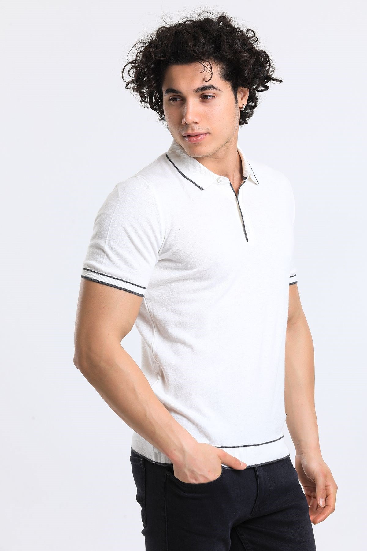 Soylu Trend  I soylutrend.comT-SHİRTSoylu Trend2002BEYAZErkek Polo Yaka Triko T-Shirt Pamuklu Beyaz (2002)