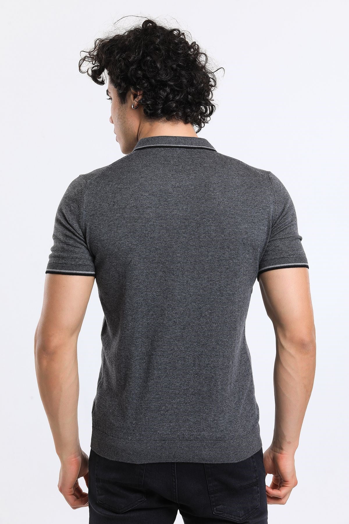 Soylu Trend  I soylutrend.comT-SHİRTSoylu Trend2001GRİErkek Polo Yaka Triko T-Shirt Pamuklu Gri (2001)