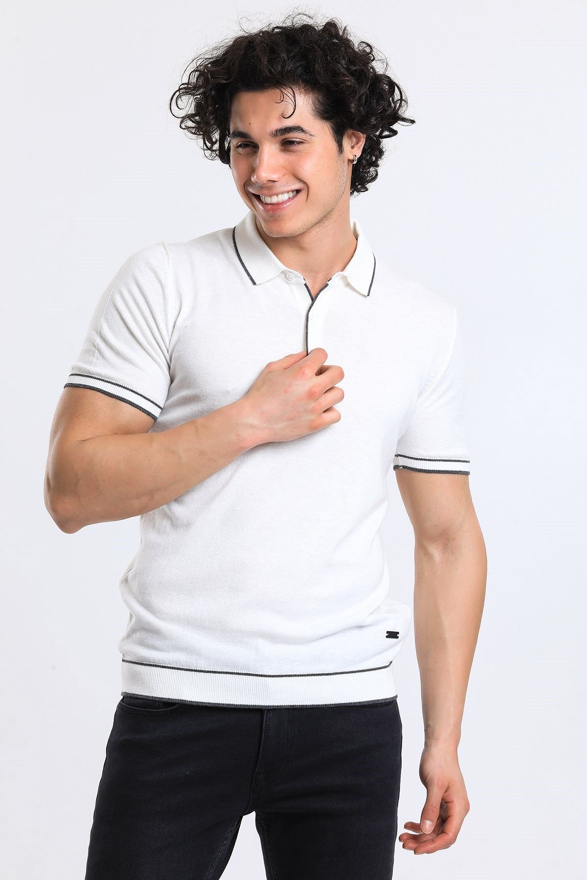 Soylu Trend  I soylutrend.comT-SHİRTSoylu Trend2002BEYAZErkek Polo Yaka Triko T-Shirt Pamuklu Beyaz (2002)