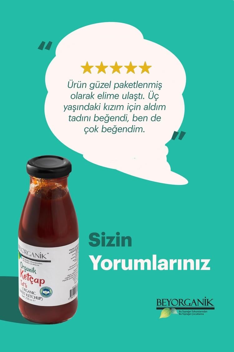 Organik Ketçap Tatlı 250cc