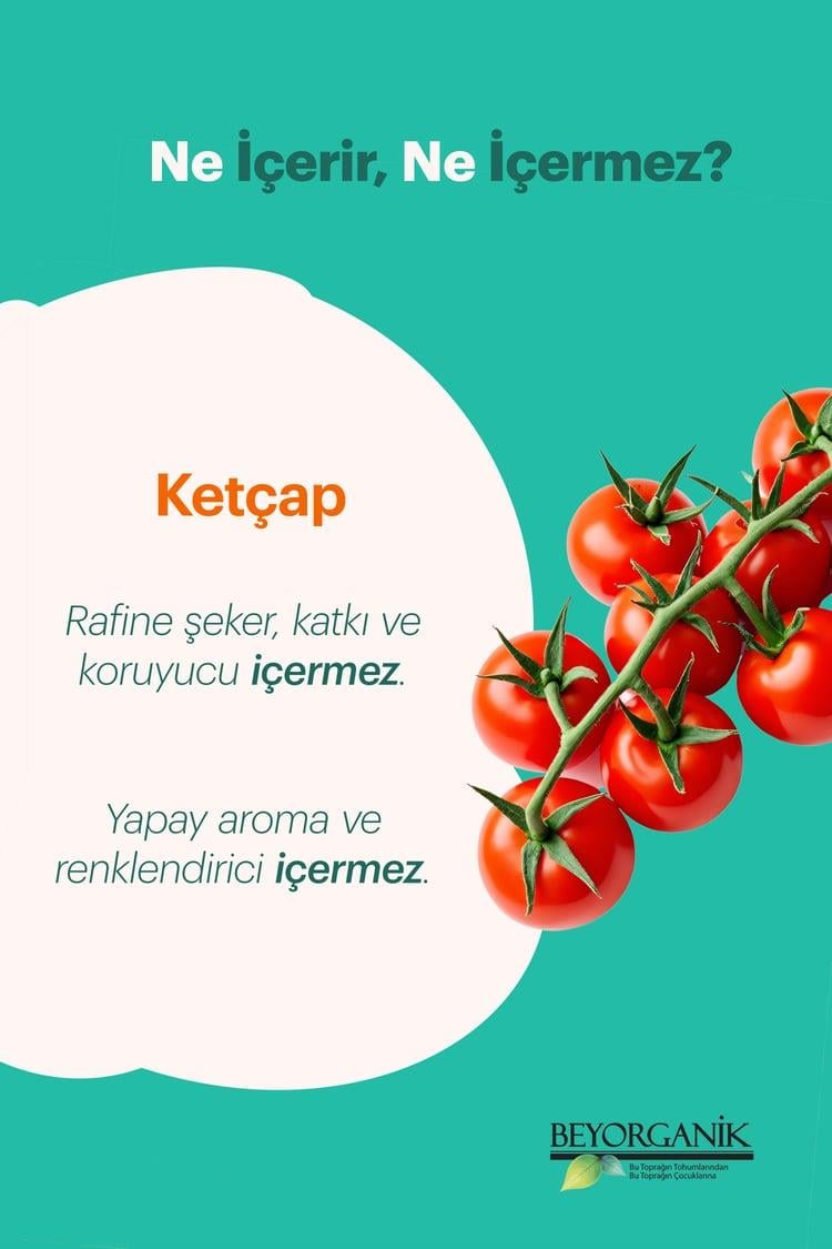 Organik Ketçap Tatlı 250cc