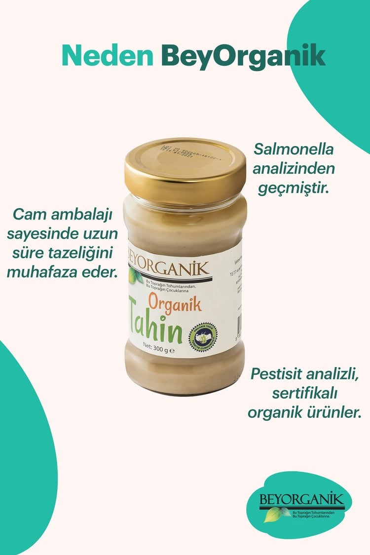 Organik Tahin 300gr (SALMONELLA ANALİZLİ)