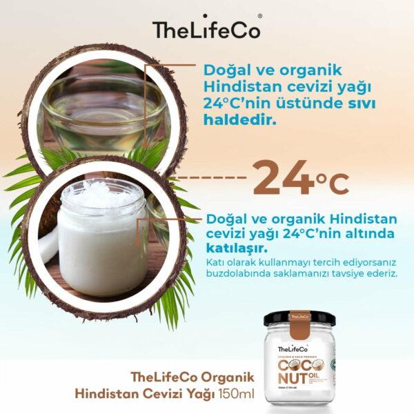 TheLifeCo Organik Hindistan Cevizi Yağı 