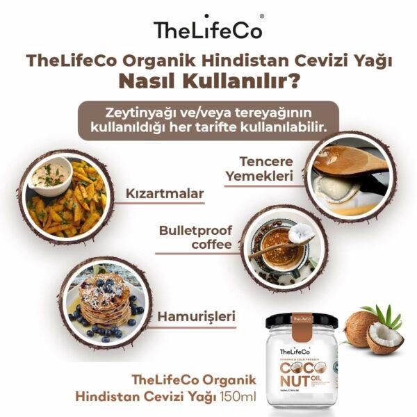 TheLifeCo Organik Hindistan Cevizi Yağı 