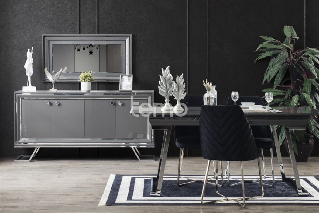 Asos Gri Yemek Odası