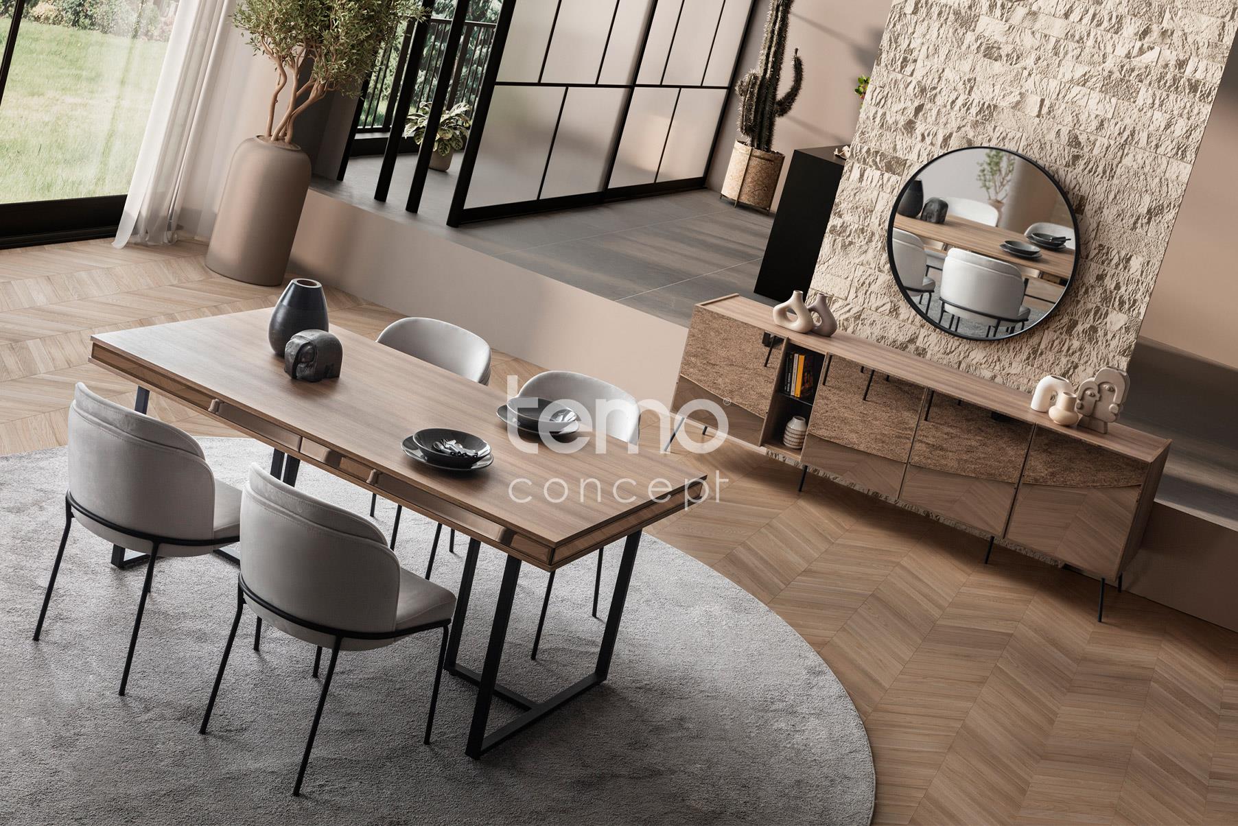 Bronze Ceviz Yemek Odası