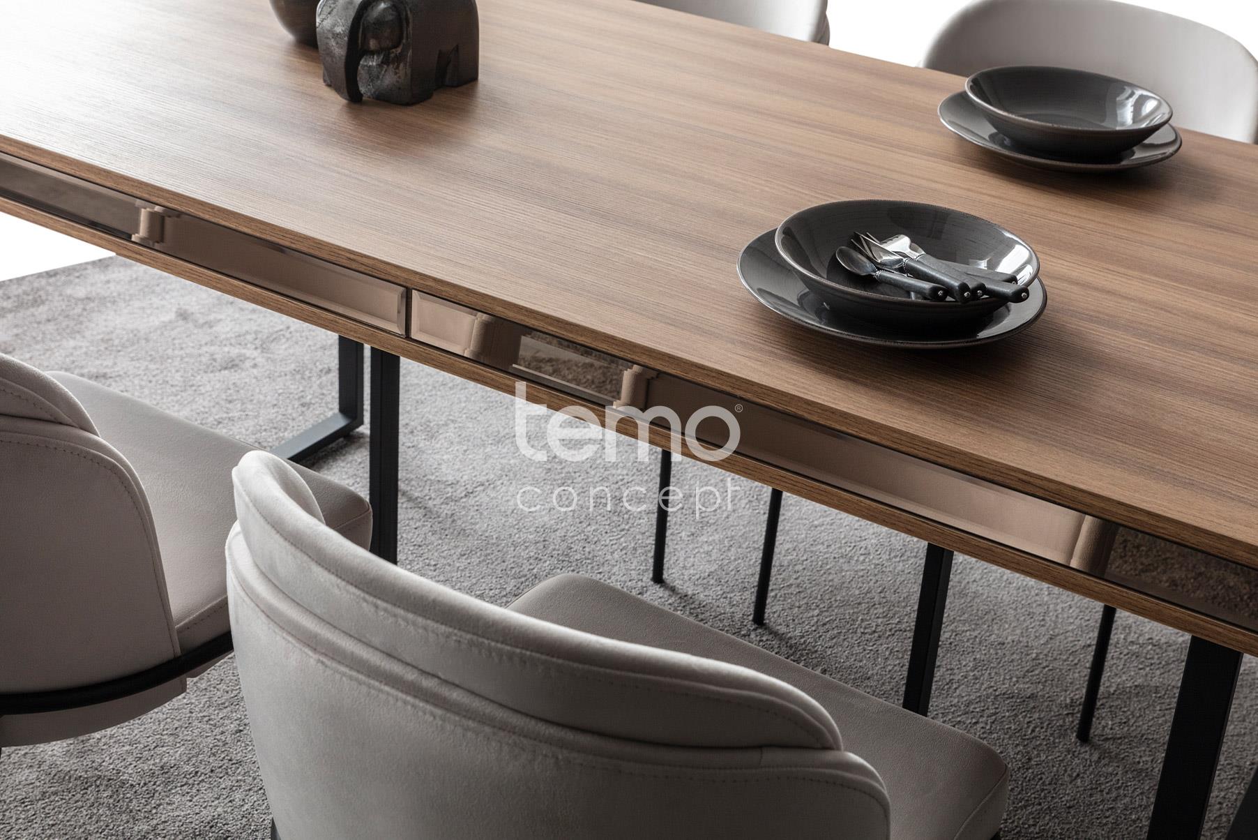 Bronze Ceviz Yemek Odası