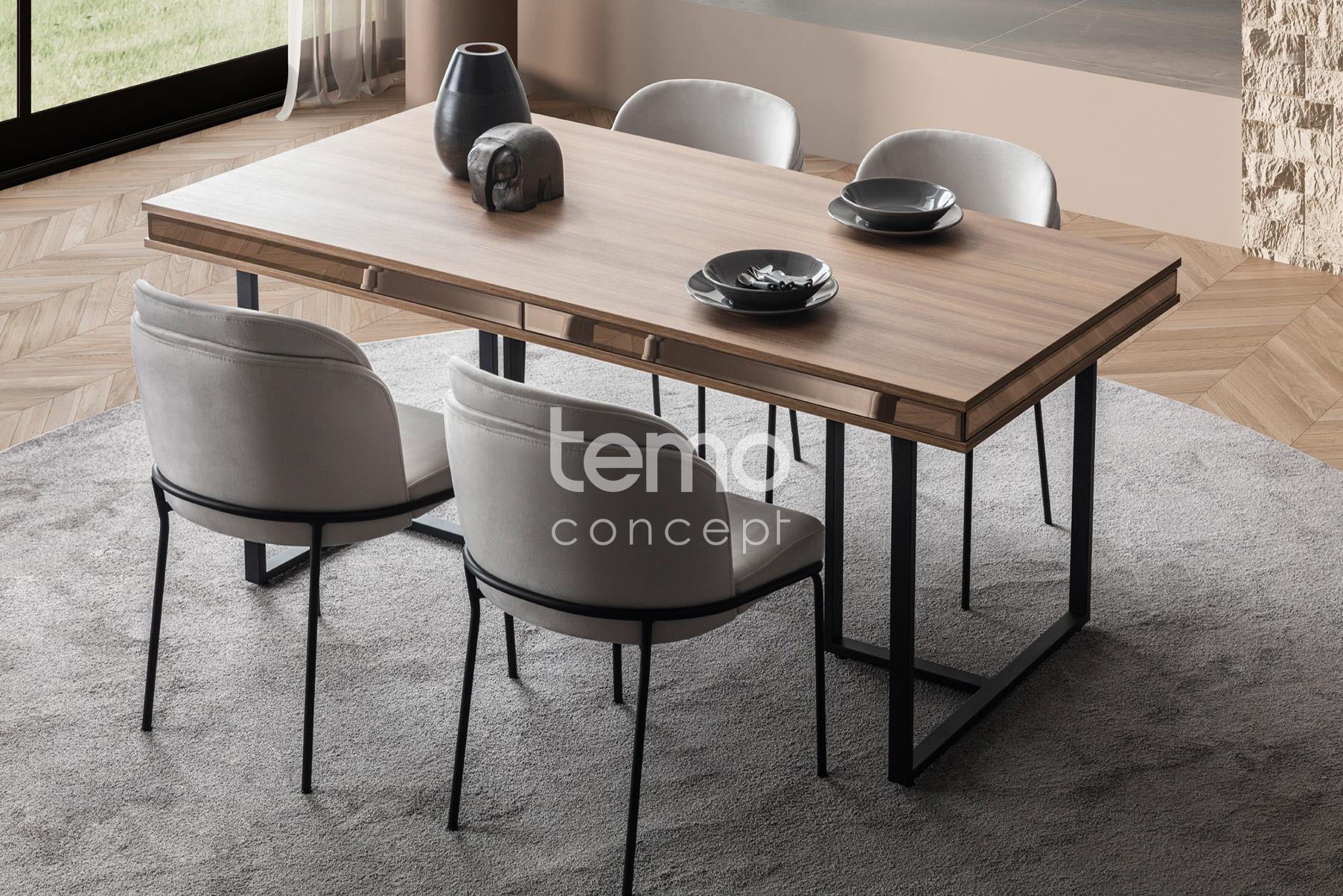 Bronze Ceviz Yemek Odası